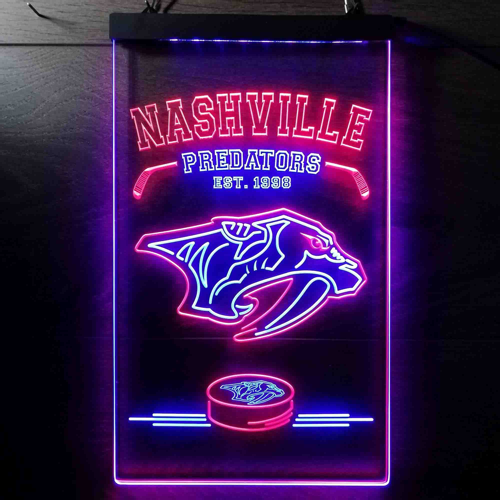 Personalized Custom Nashville Predators Neon-Like LED Sign - Father's Day Gift - Image 3