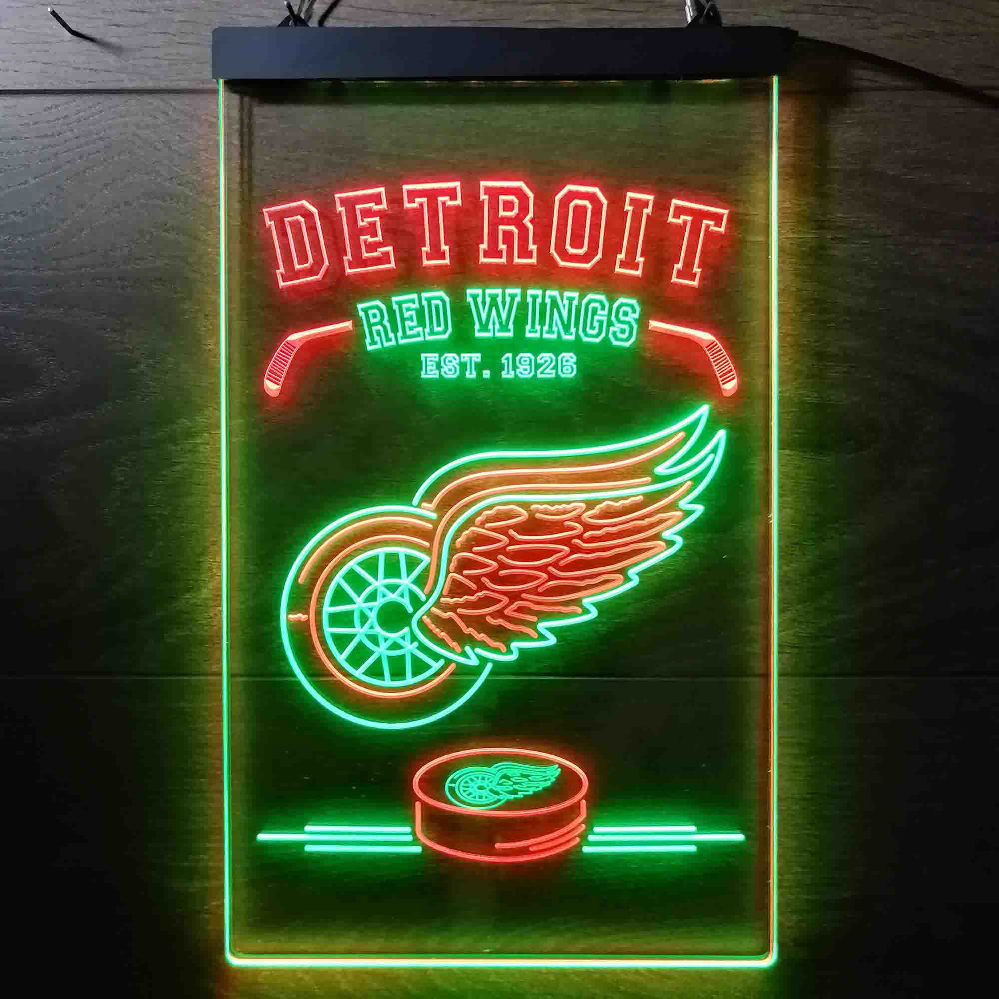Detroit Red Wings NHL Bar LED Sign - Image 6