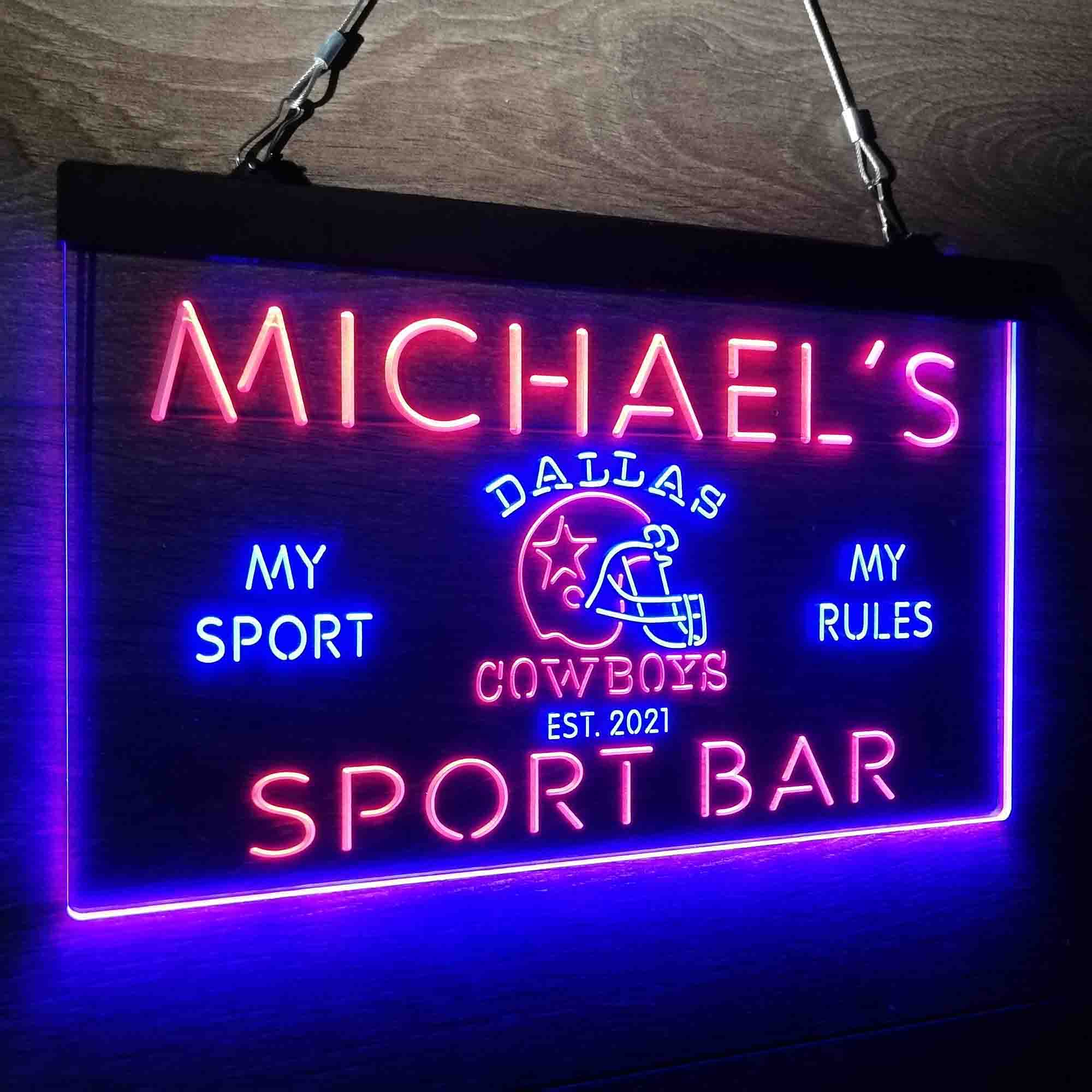 Personalized Dallas Cowboys Sport Bar LED Sign - Image 20