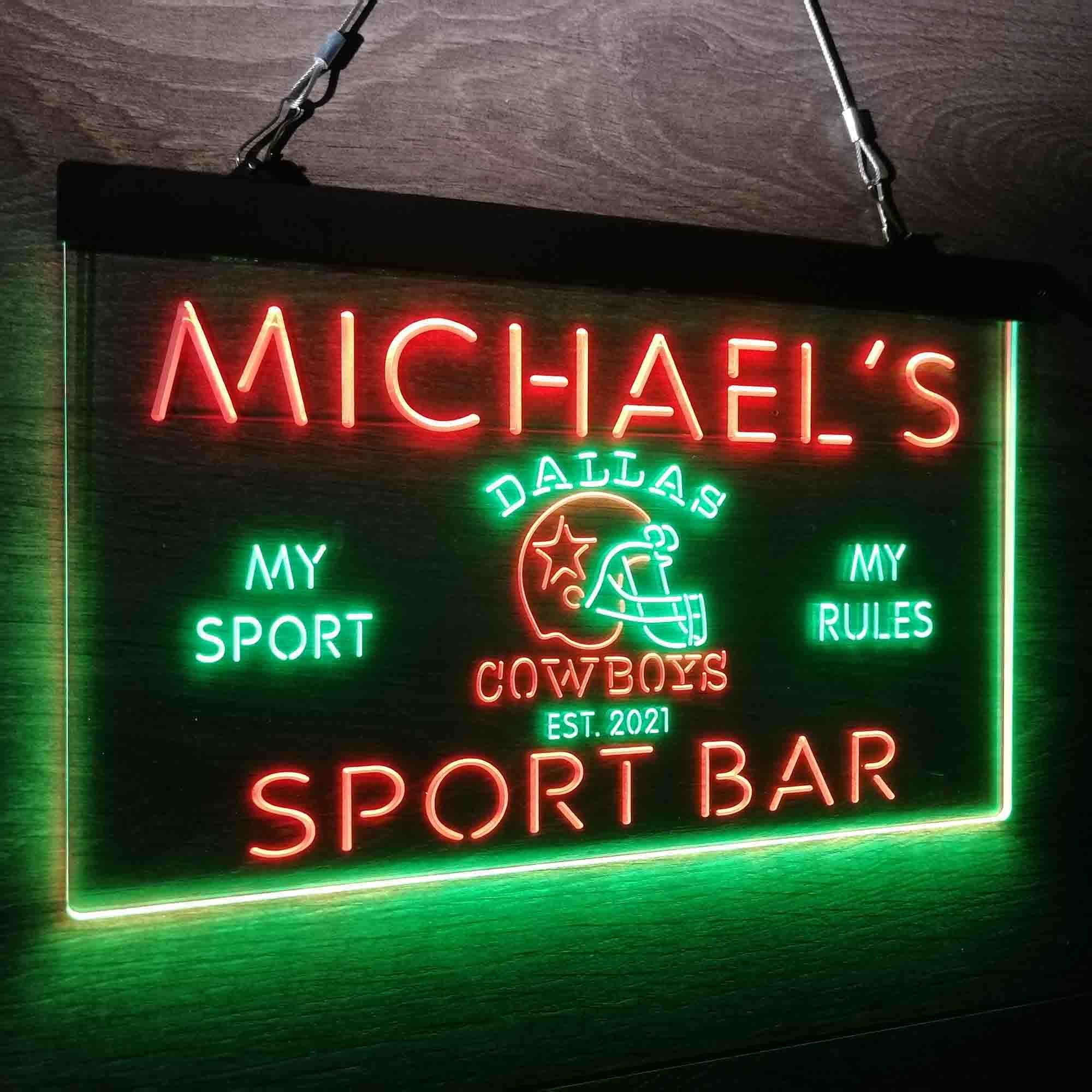 Personalized Dallas Cowboys Sport Bar LED Sign - Image 23