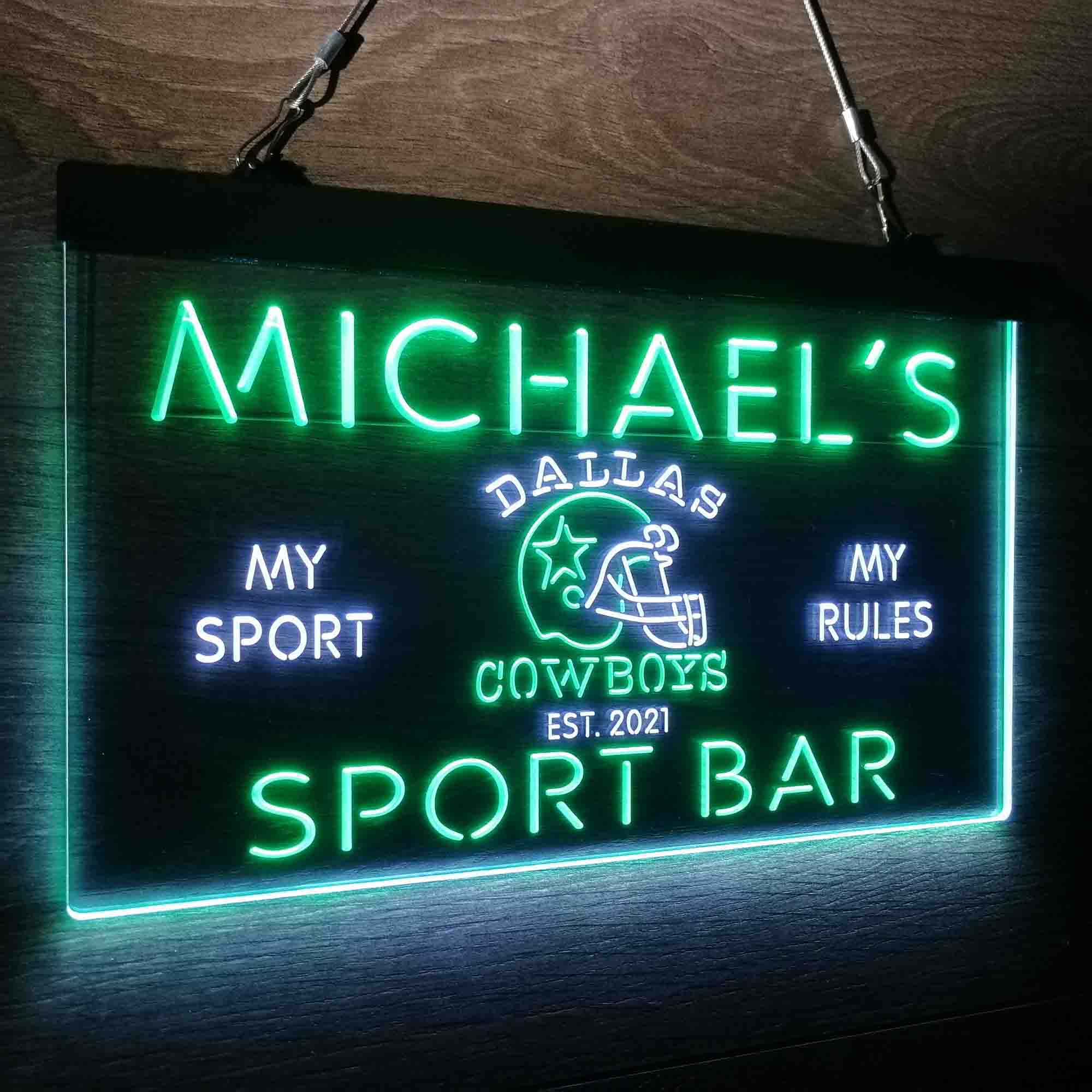 Personalized Dallas Cowboys Sport Bar LED Sign - Image 26