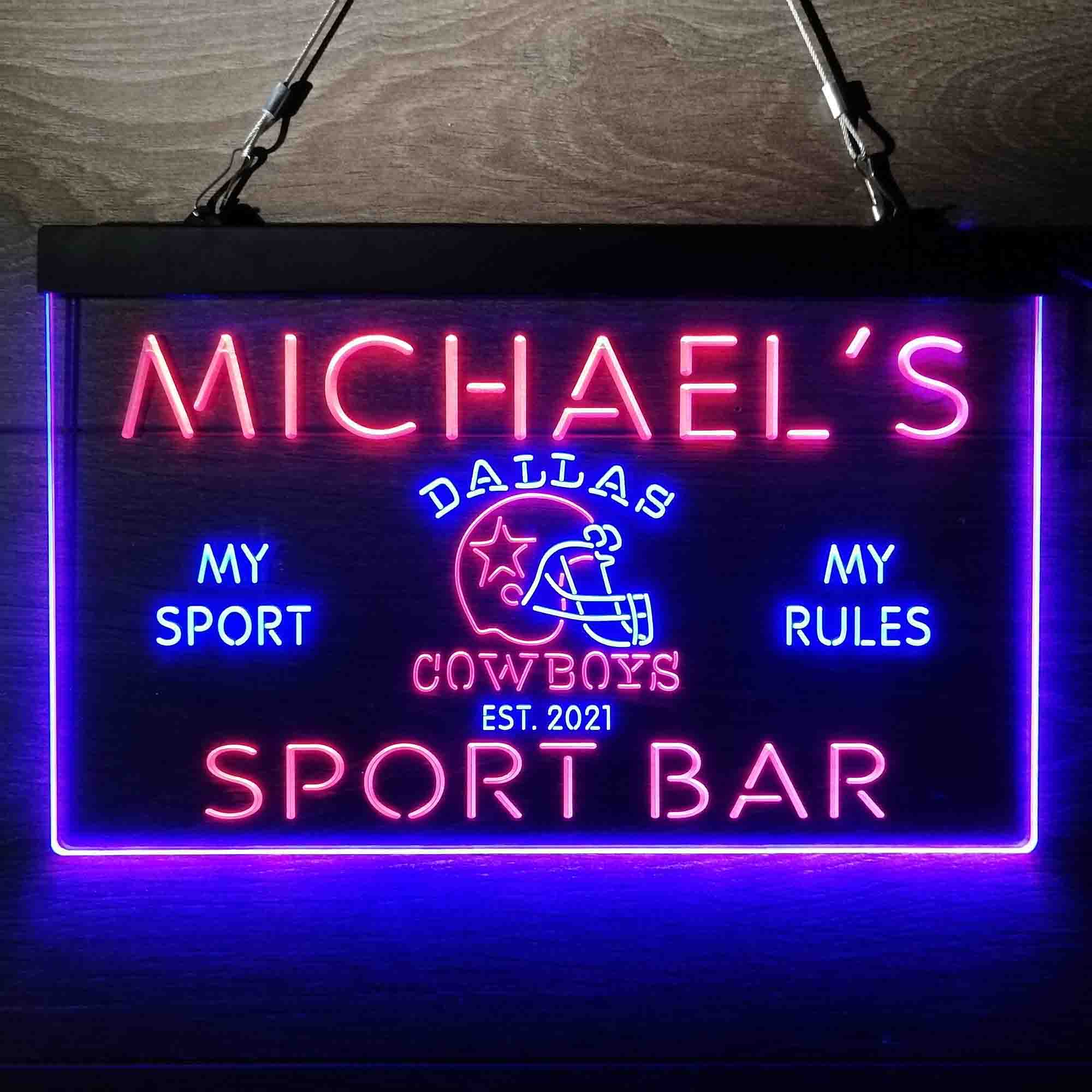 Personalized Dallas Cowboys Sport Bar LED Sign - Image 7