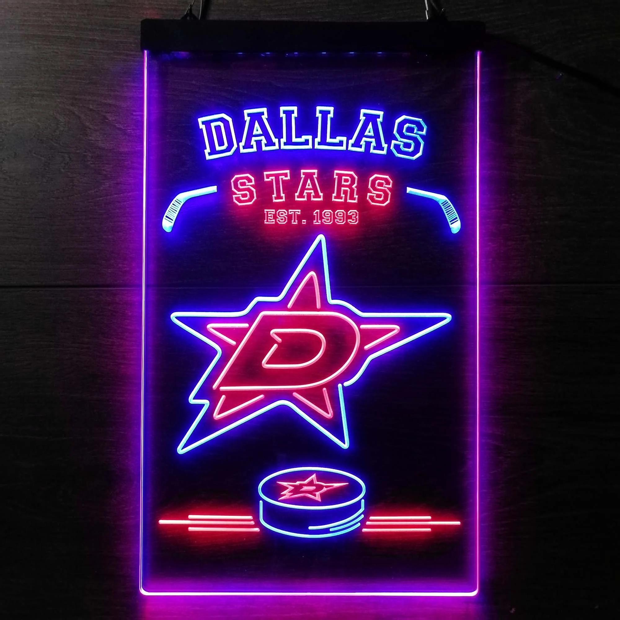 Personalized Dallas Stars Neon-Like LED Sign - Image 5