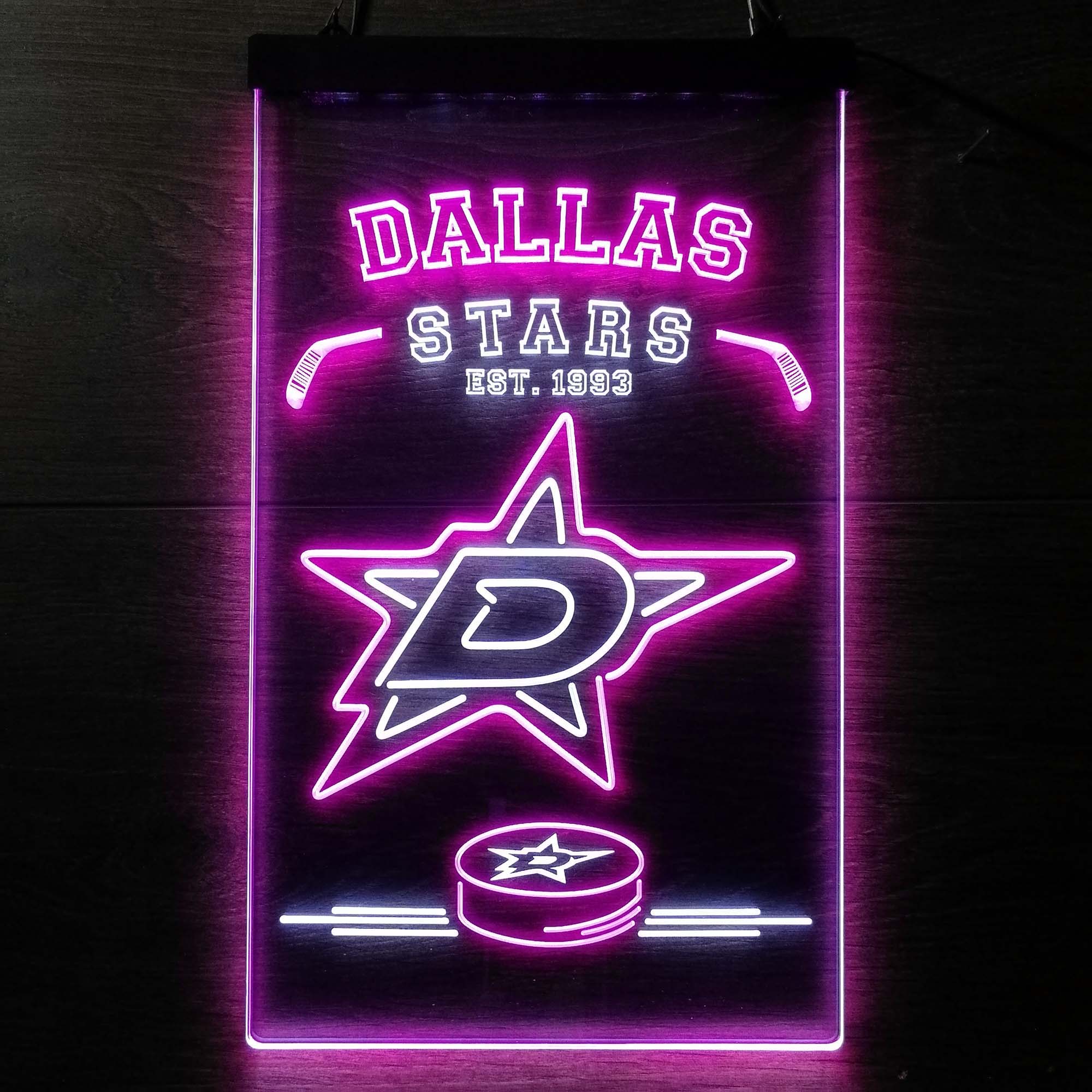 Personalized Dallas Stars Neon-Like LED Sign - Image 7
