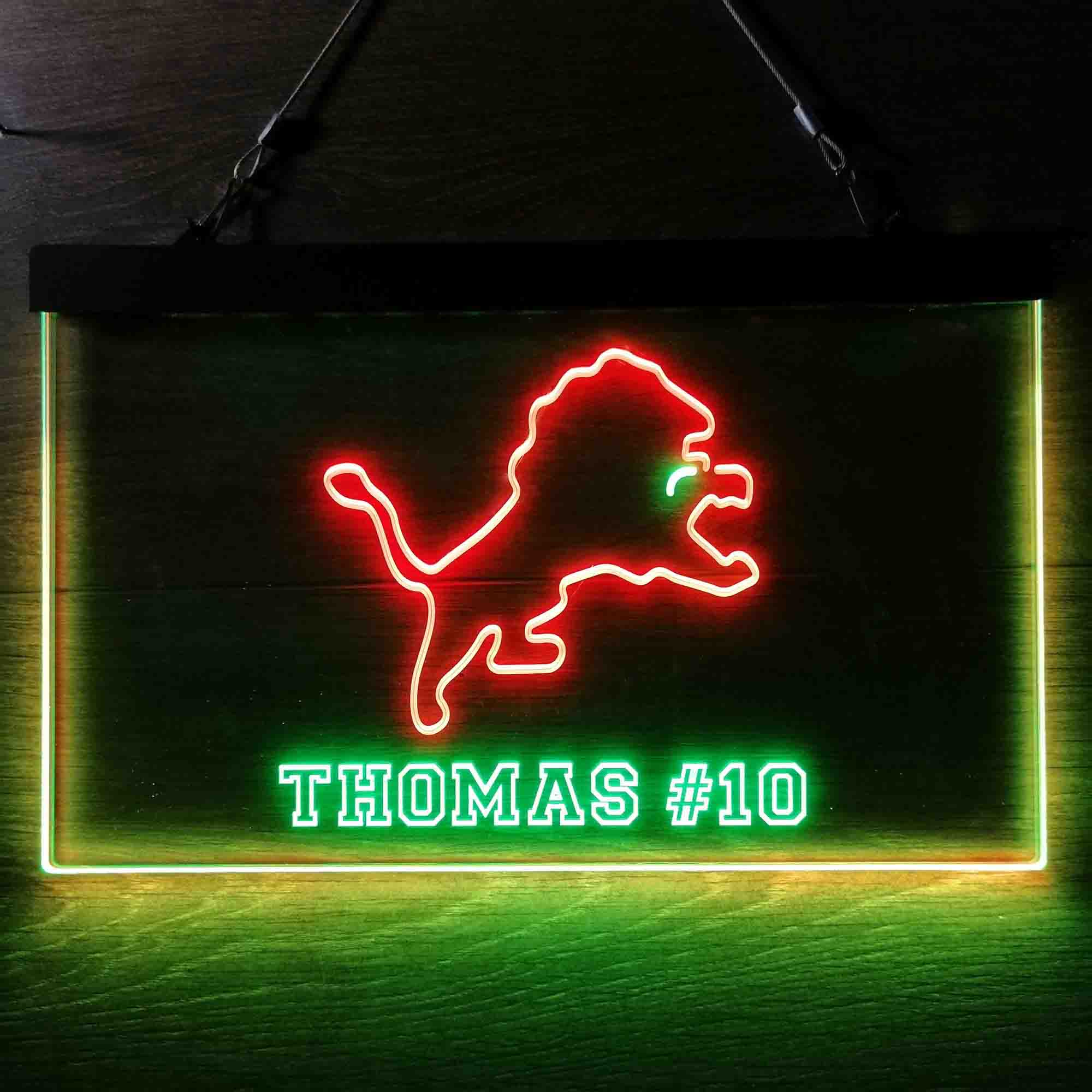 Personalized Detroit Lions Name Garage Neon LED Sign - Image 12