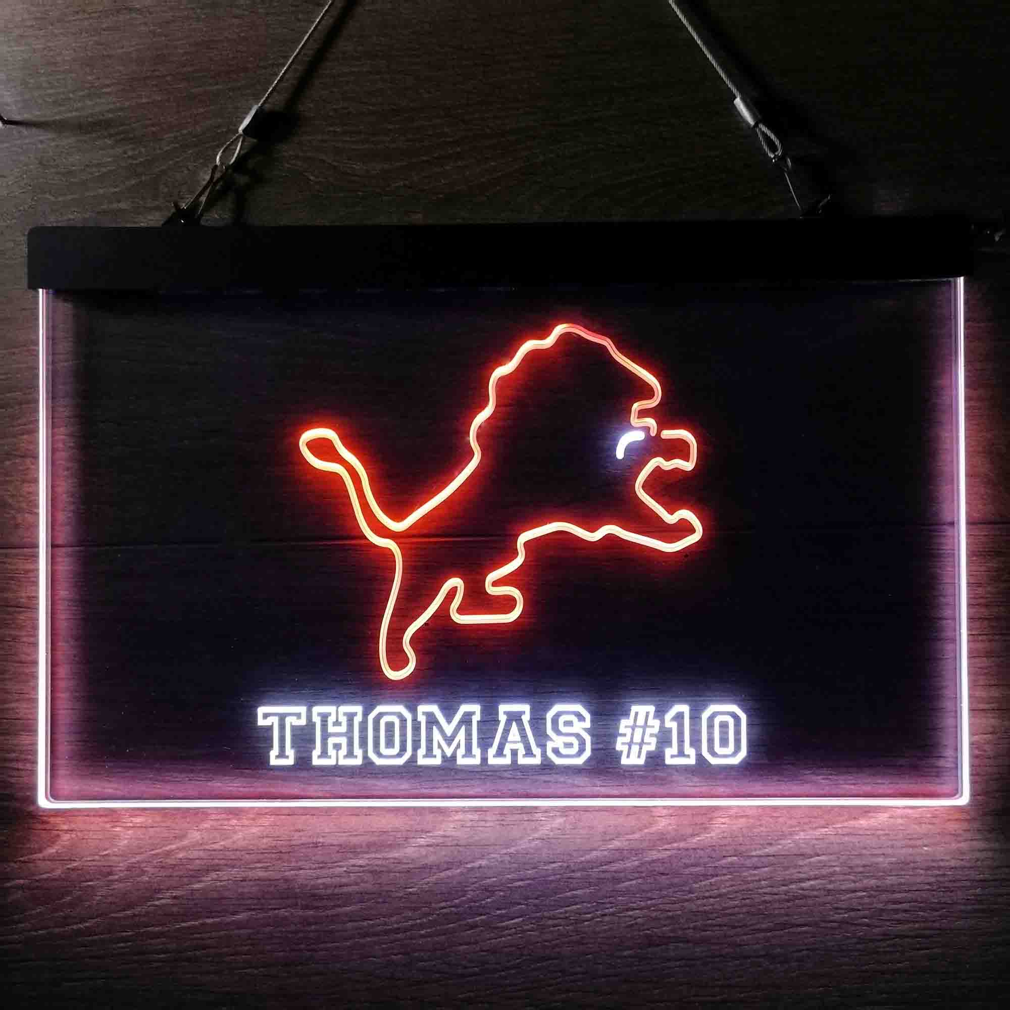 Personalized Detroit Lions Name Garage Neon LED Sign - Image 13
