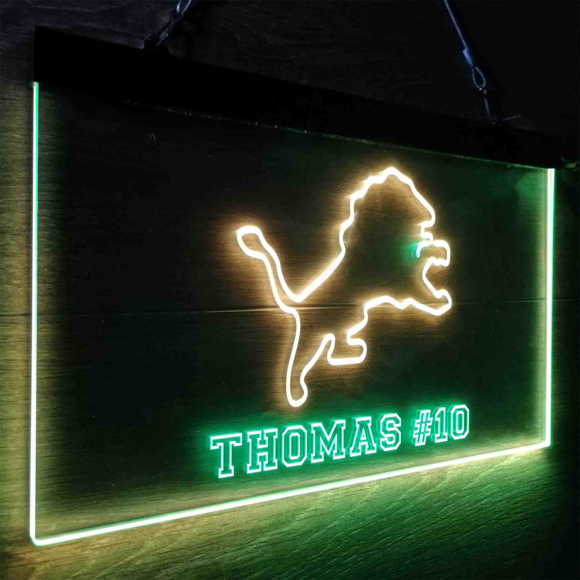 Personalized Detroit Lions Name Garage Neon LED Sign - Image 17