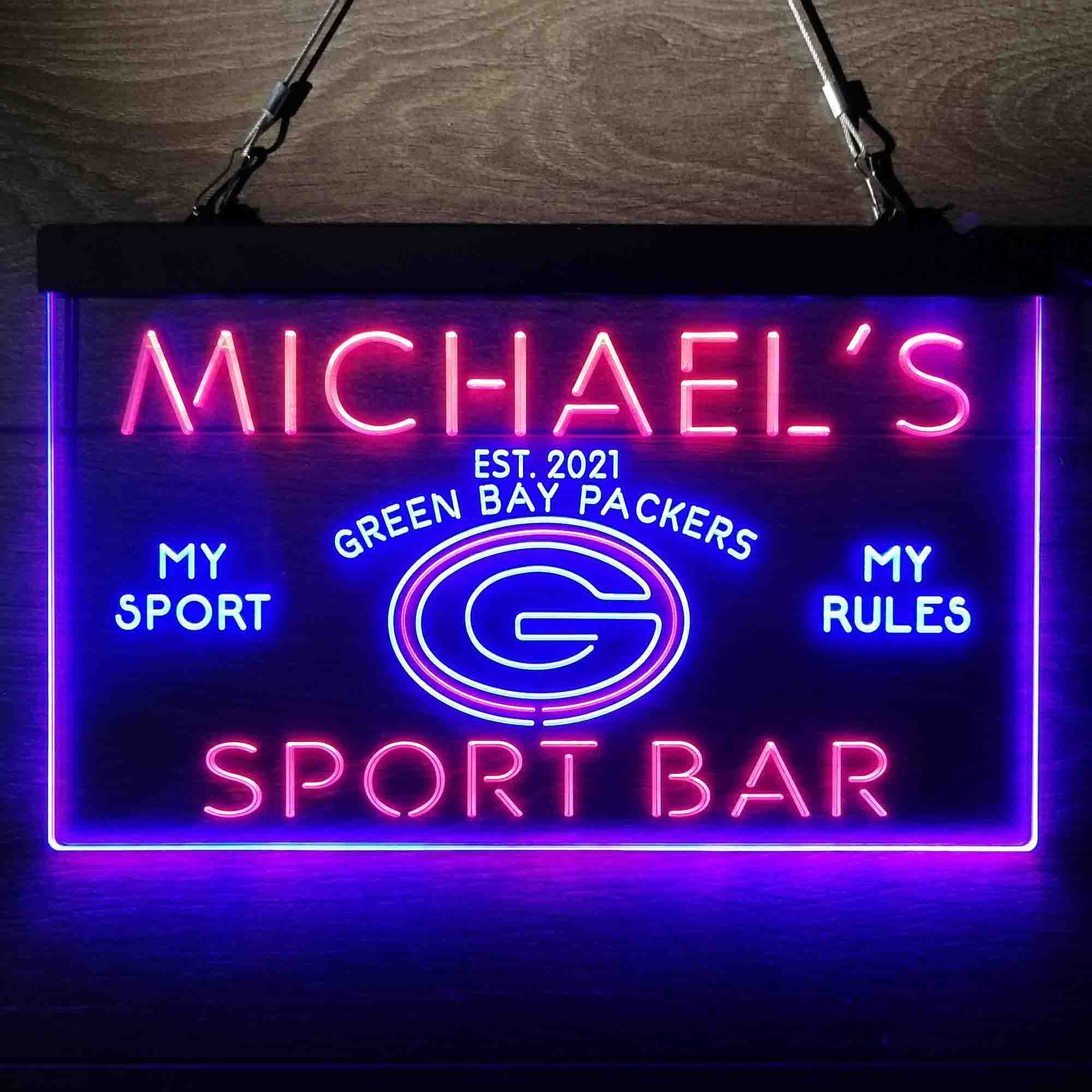 Personalized Green Bay Packers Neon-Like LED Sign - Image 9