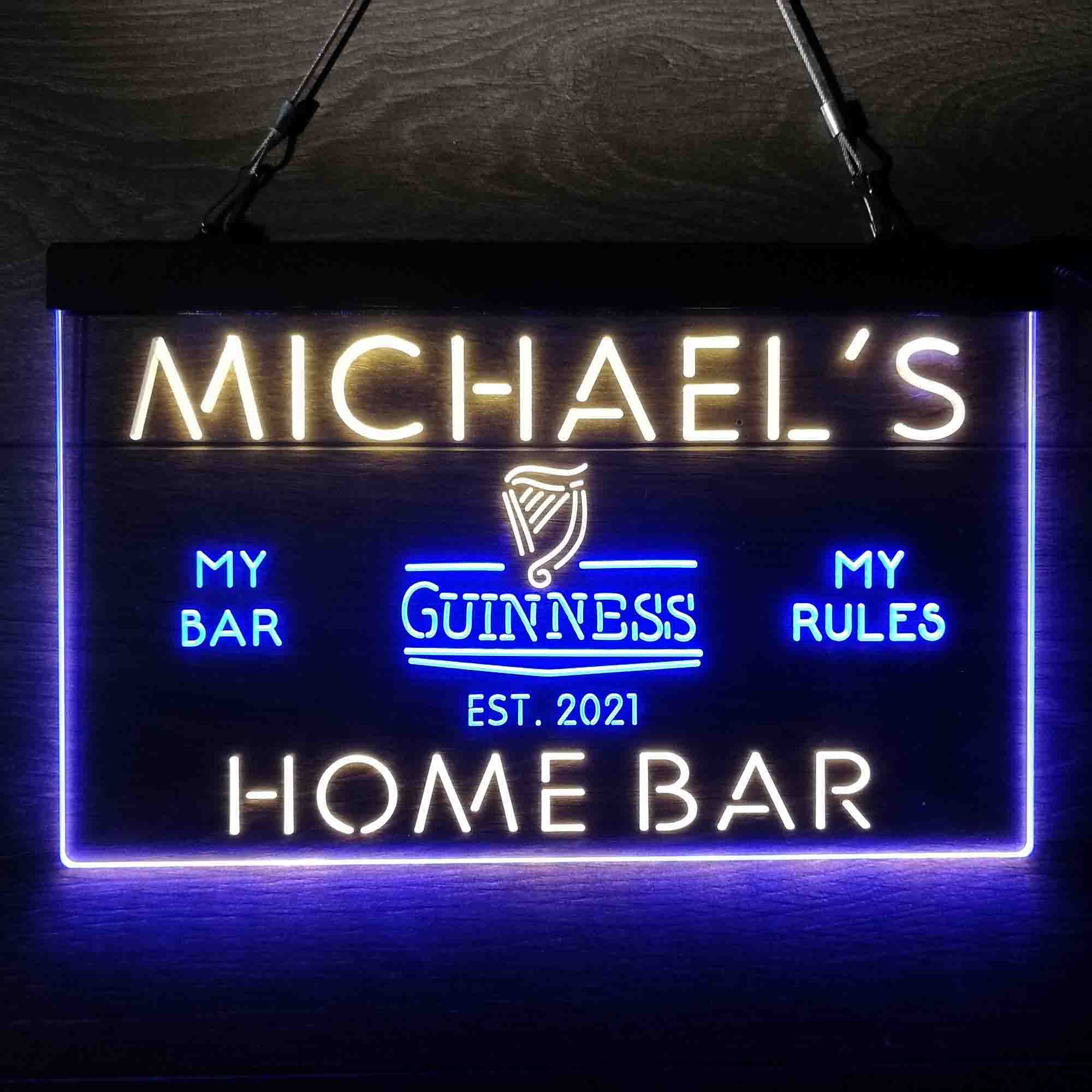 Personalized Guinness Classic Beer Bar Neon-Like LED Sign