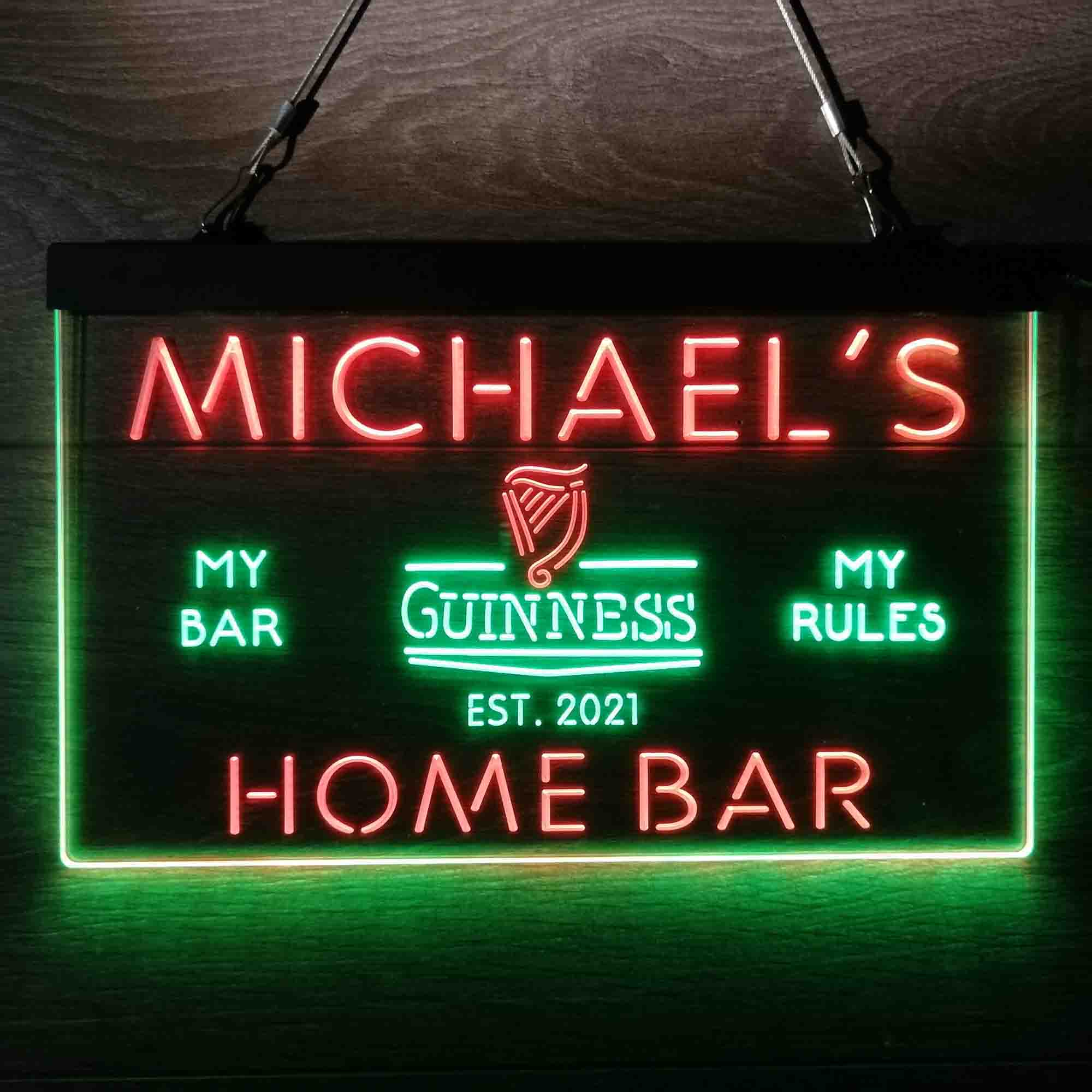 Personalized Guinness Classic Beer Bar Neon-Like LED Sign - Image 11