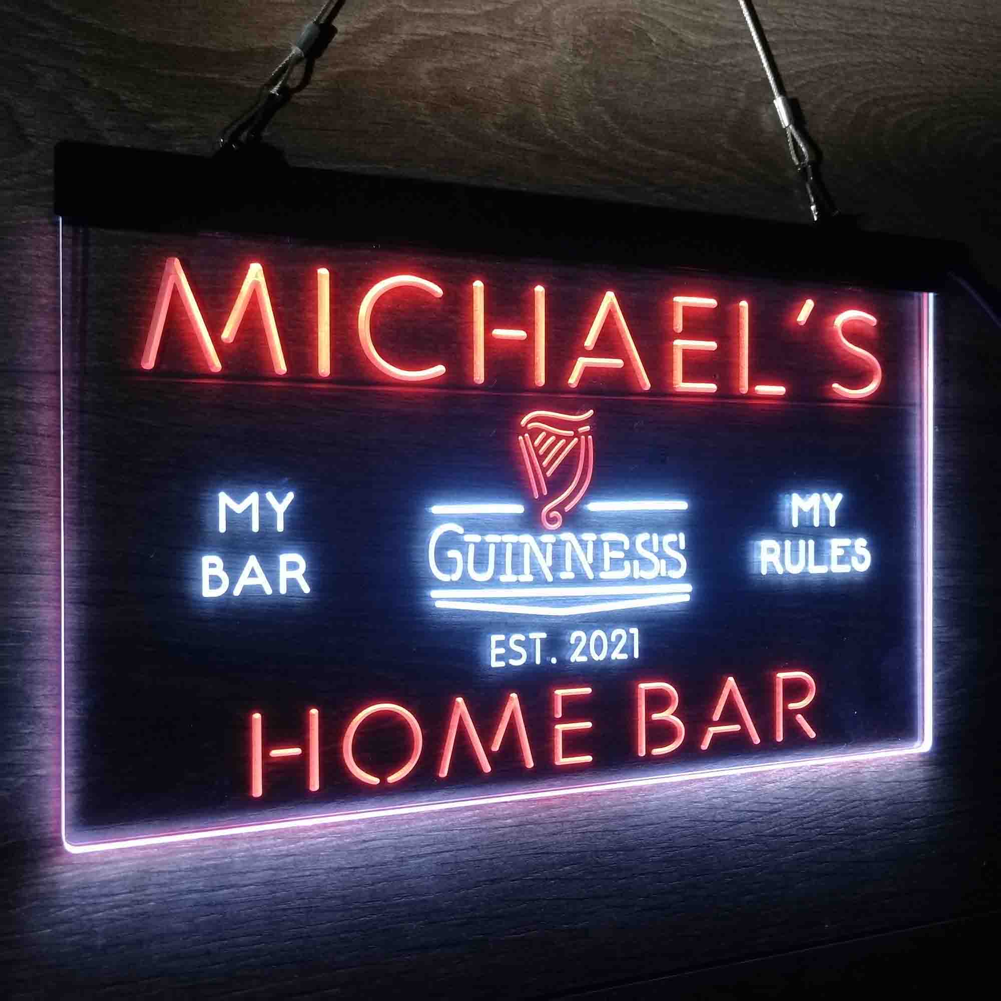 Personalized Guinness Classic Beer Bar Neon-Like LED Sign - Image 15