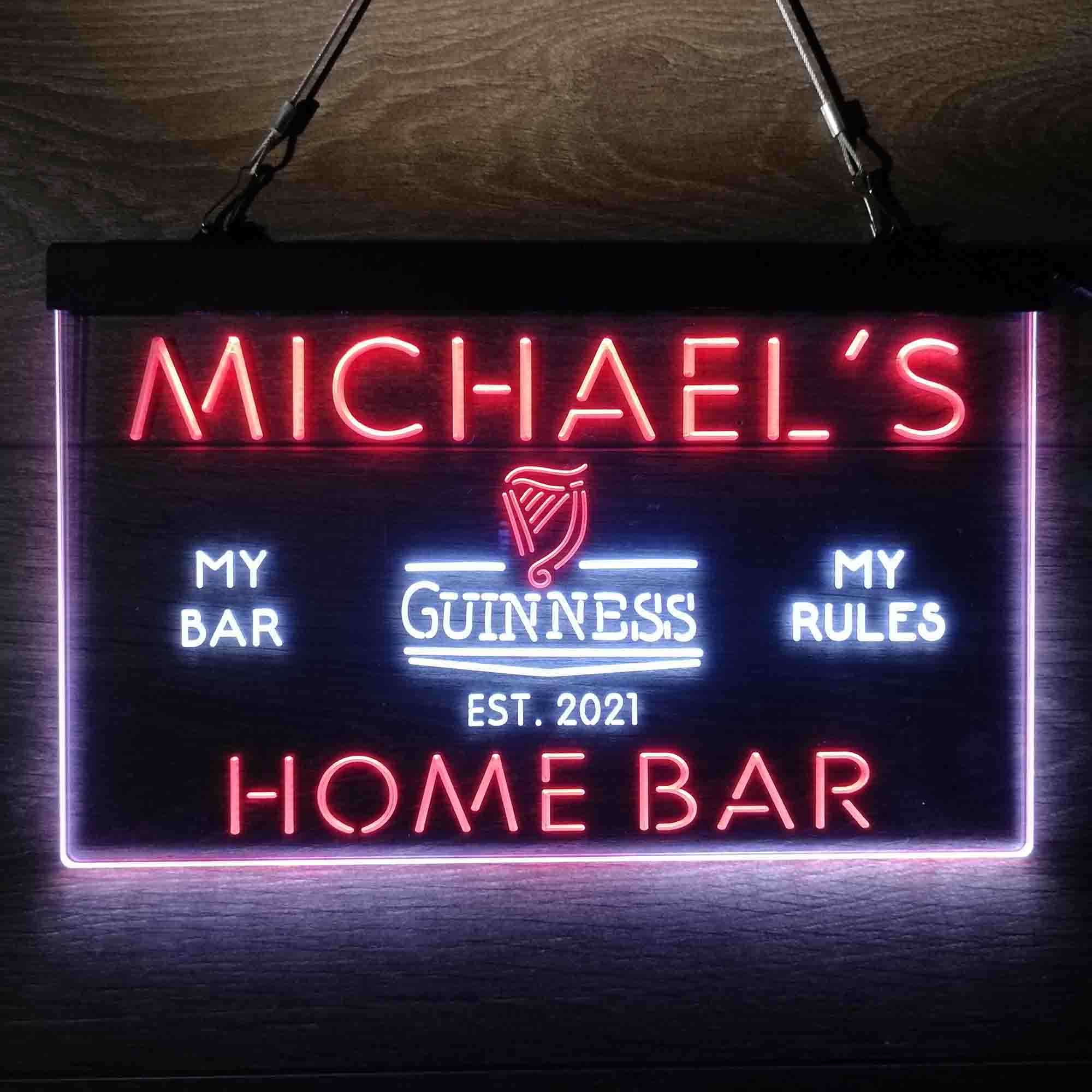 Personalized Guinness Classic Beer Bar Neon-Like LED Sign - Image 2