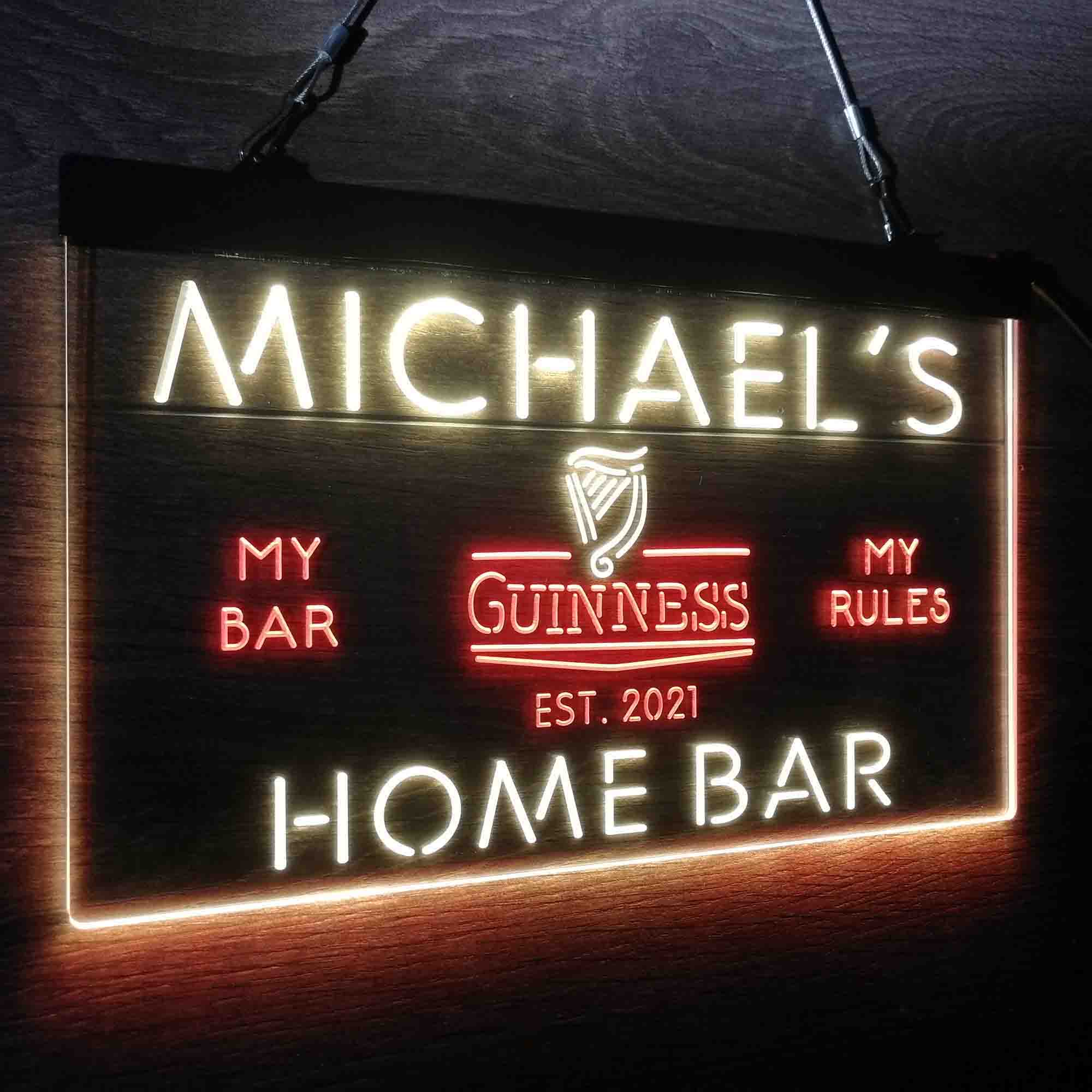Personalized Guinness Classic Beer Bar Neon-Like LED Sign - Image 21