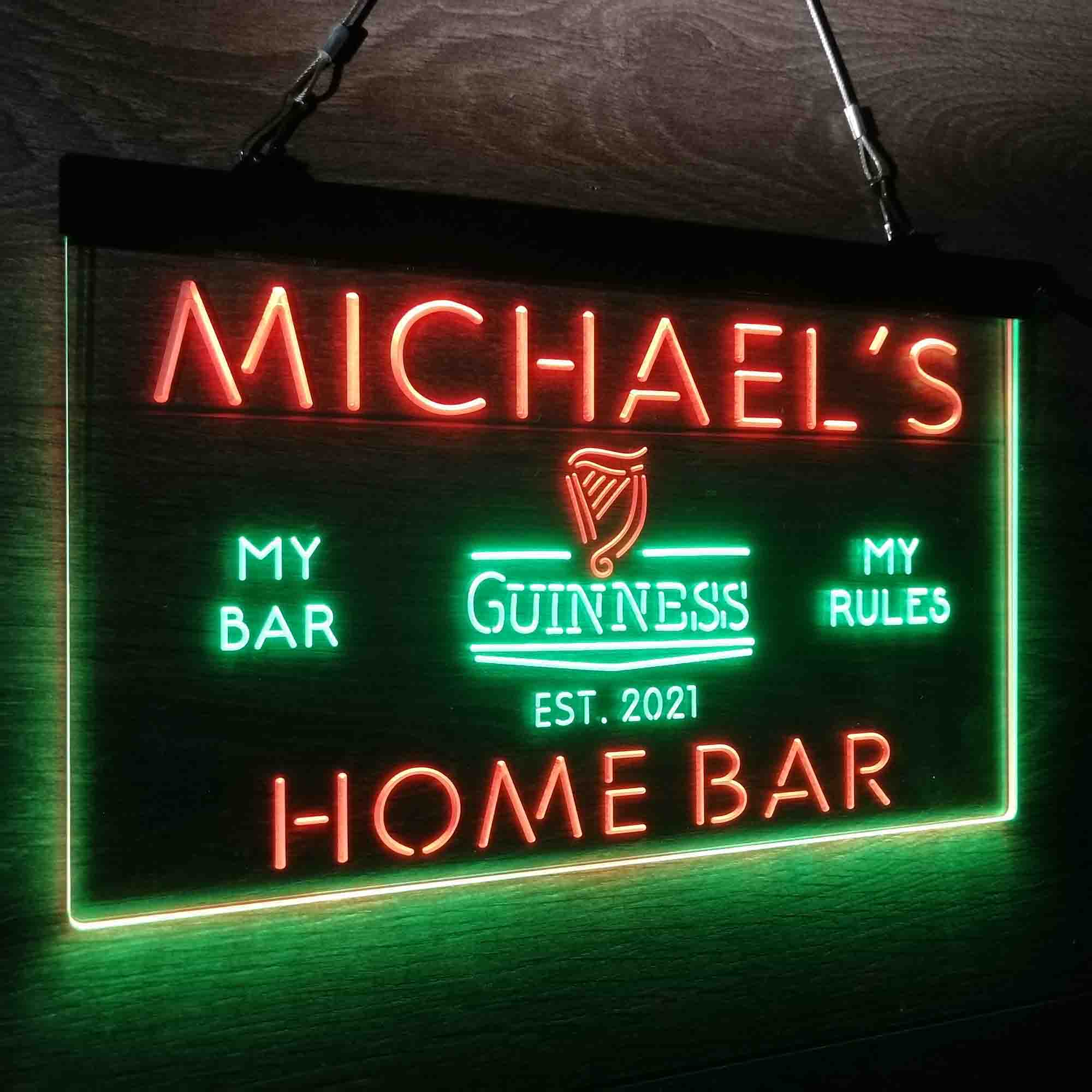 Personalized Guinness Classic Beer Bar Neon-Like LED Sign - Image 24