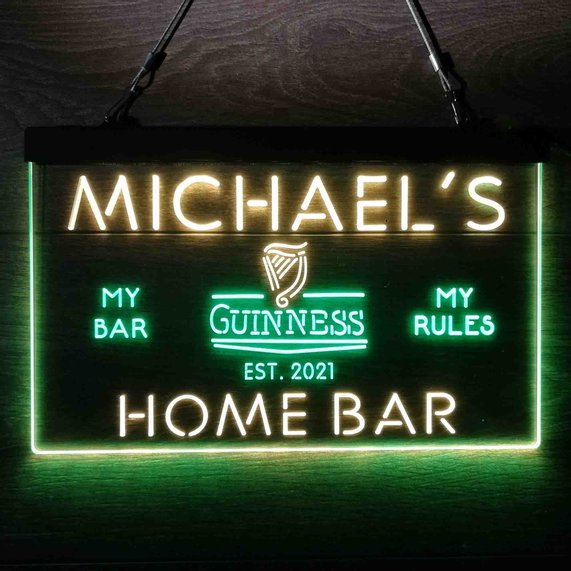 Personalized Guinness Classic Beer Bar Neon-Like LED Sign - Image 3