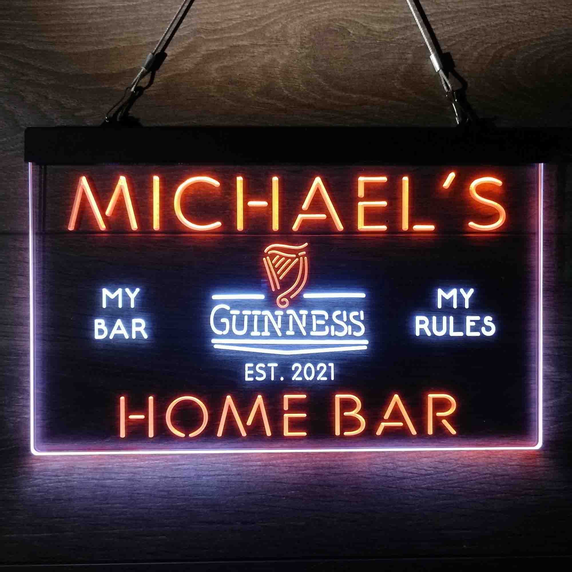 Personalized Guinness Classic Beer Bar Neon-Like LED Sign - Image 5