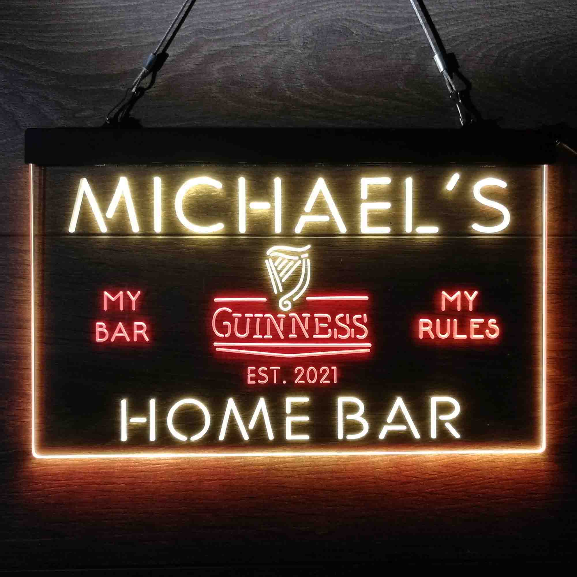 Personalized Guinness Classic Beer Bar Neon-Like LED Sign - Image 8