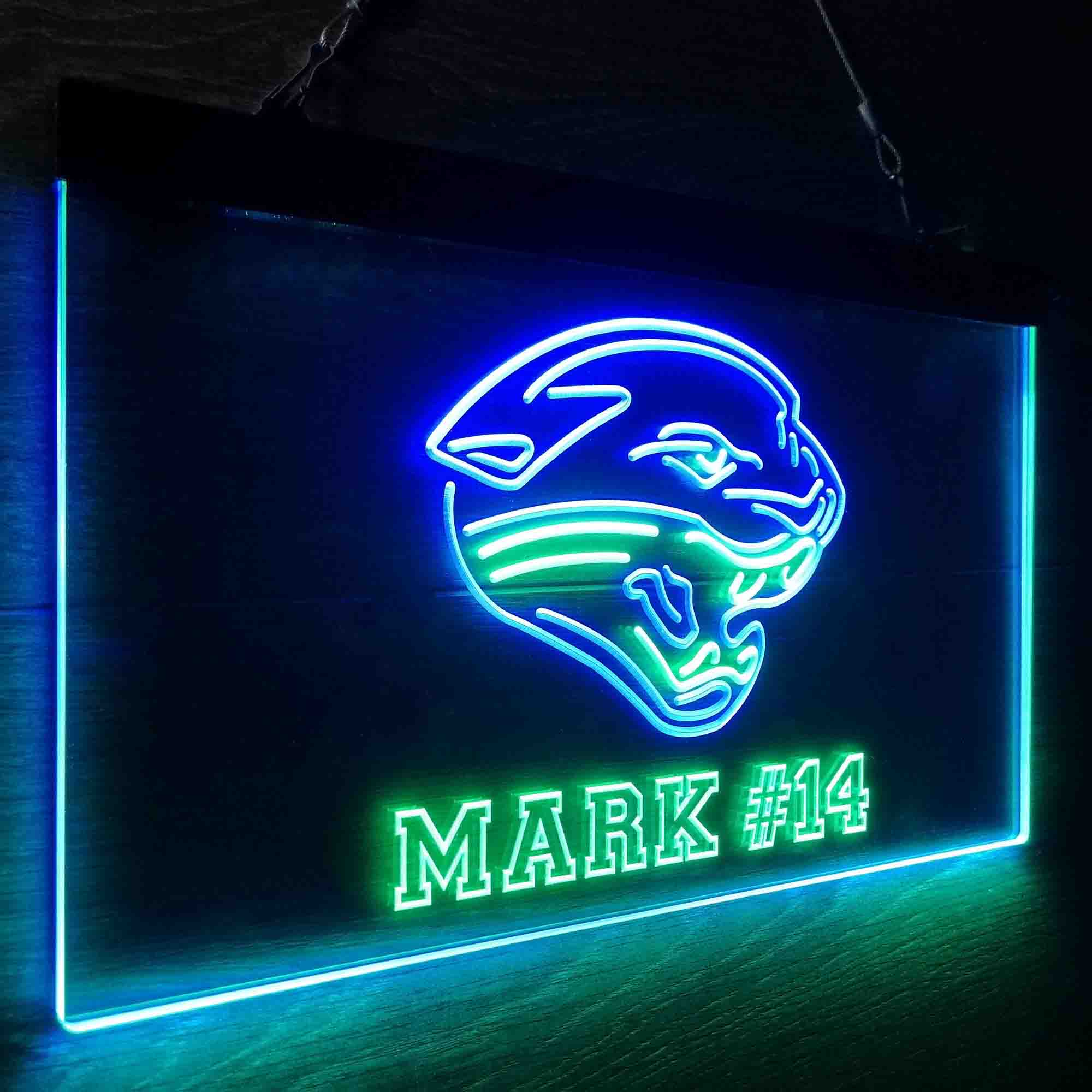Personalized Jacksonville Jaguars Team Number Neon-Like LED Sign - Image 19