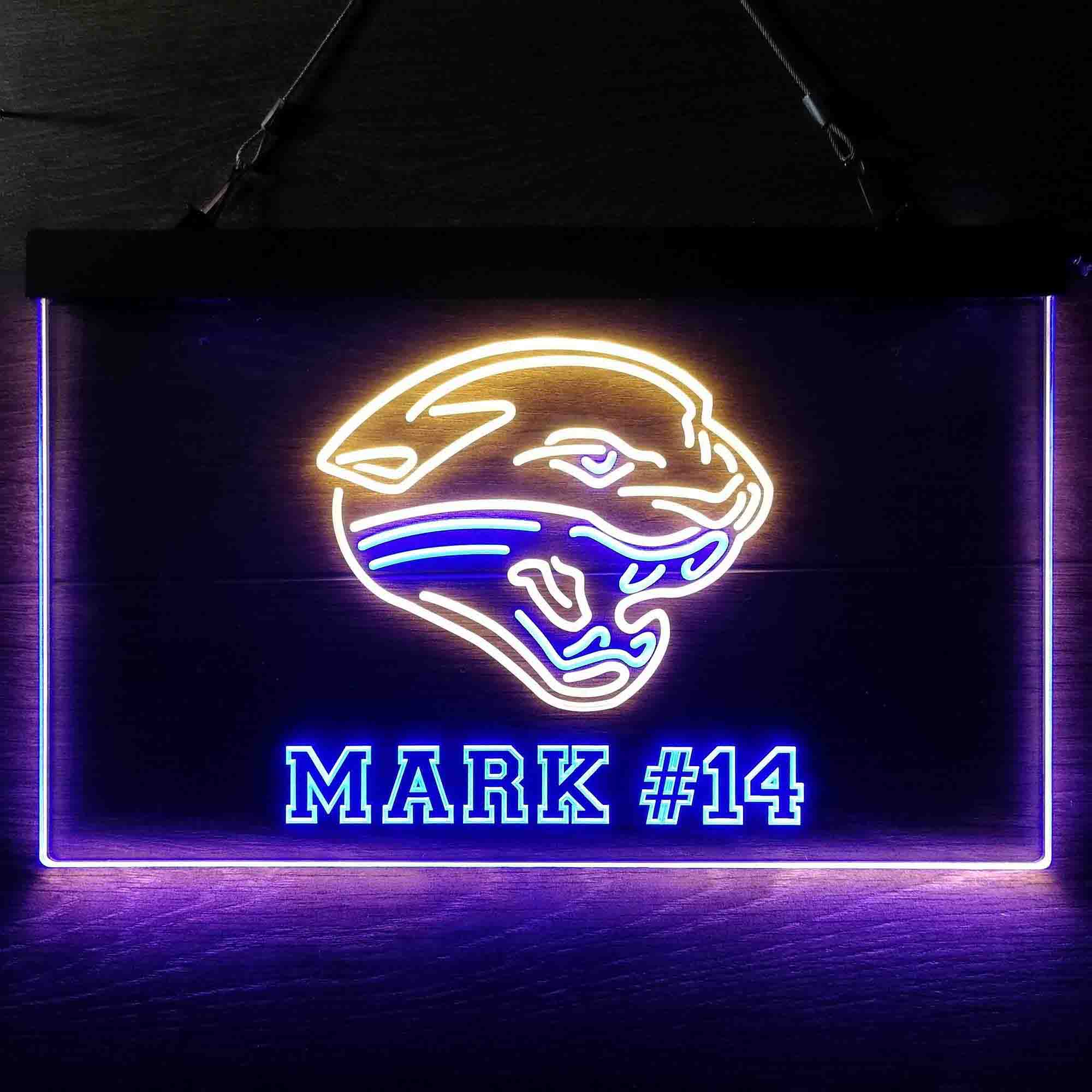 Personalized Jacksonville Jaguars Team Number Neon-Like LED Sign - Image 3