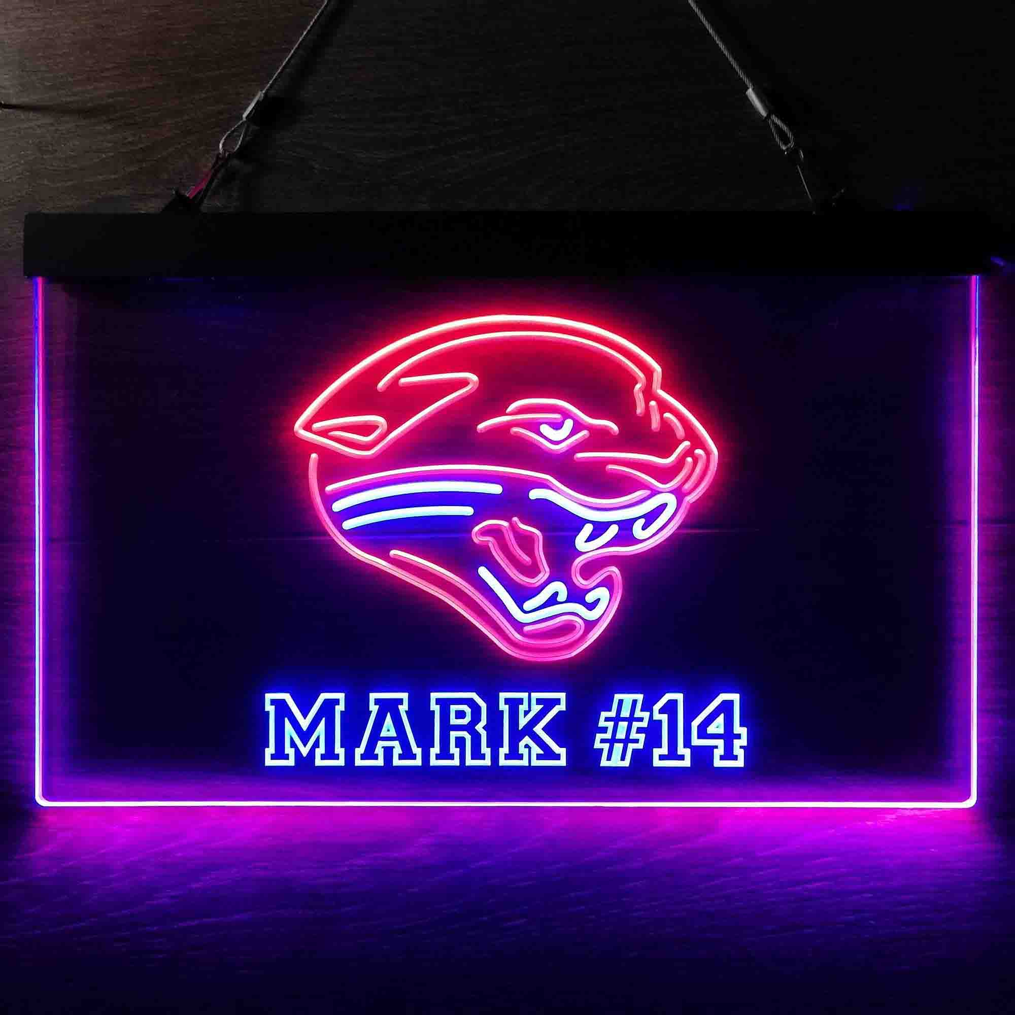 Personalized Jacksonville Jaguars Team Number Neon-Like LED Sign - Image 5