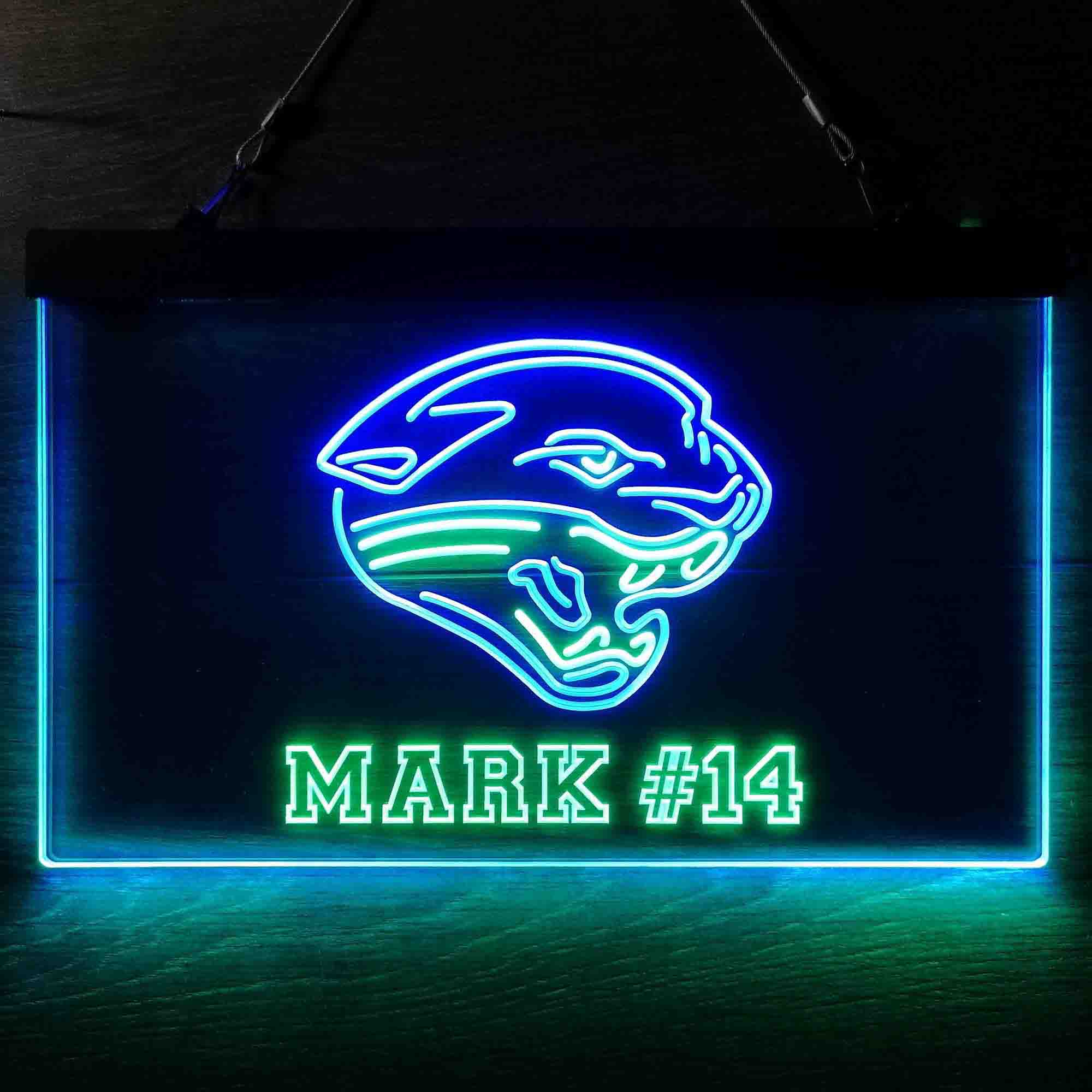 Personalized Jacksonville Jaguars Team Number Neon-Like LED Sign - Image 6