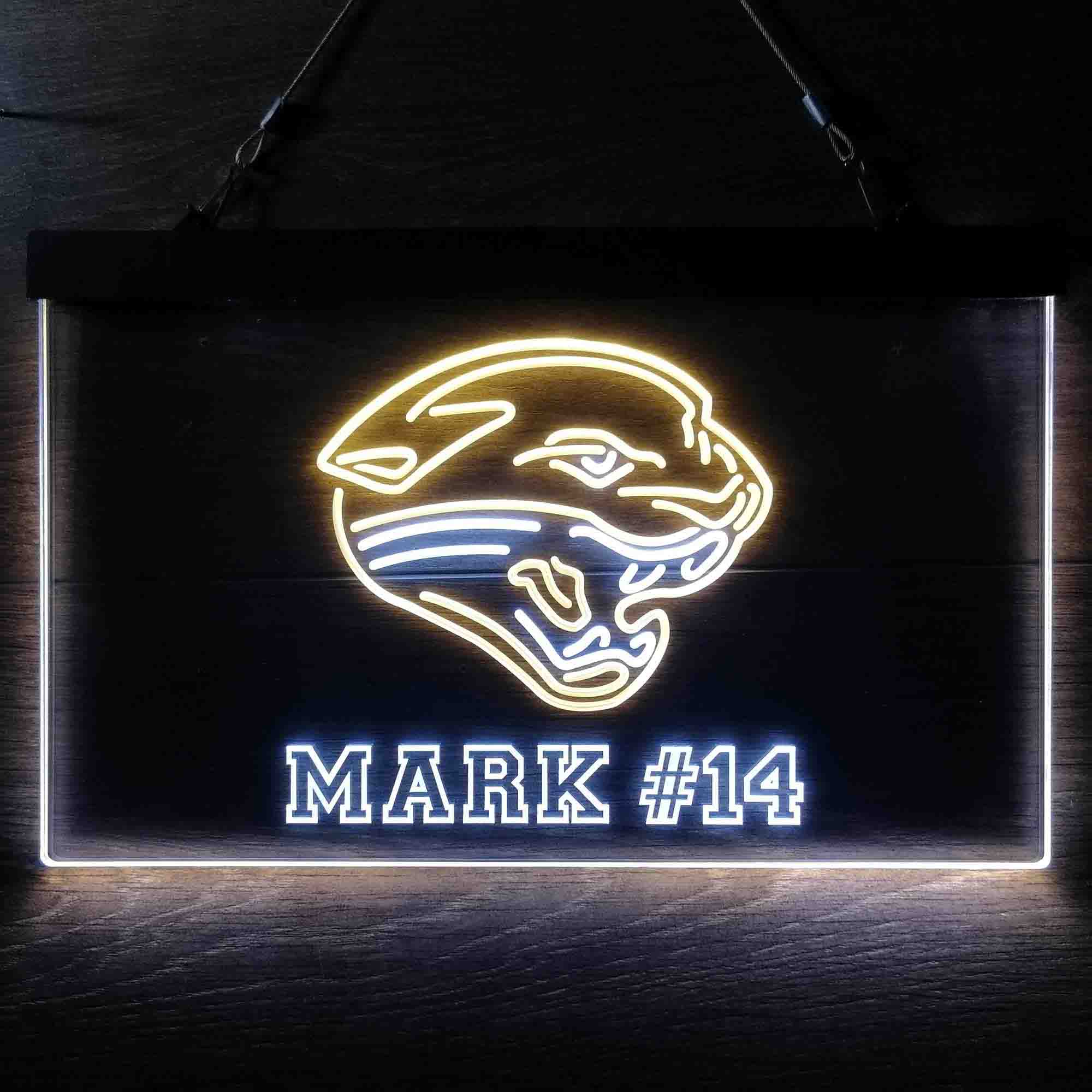 Personalized Jacksonville Jaguars Team Number Neon-Like LED Sign - Image 7