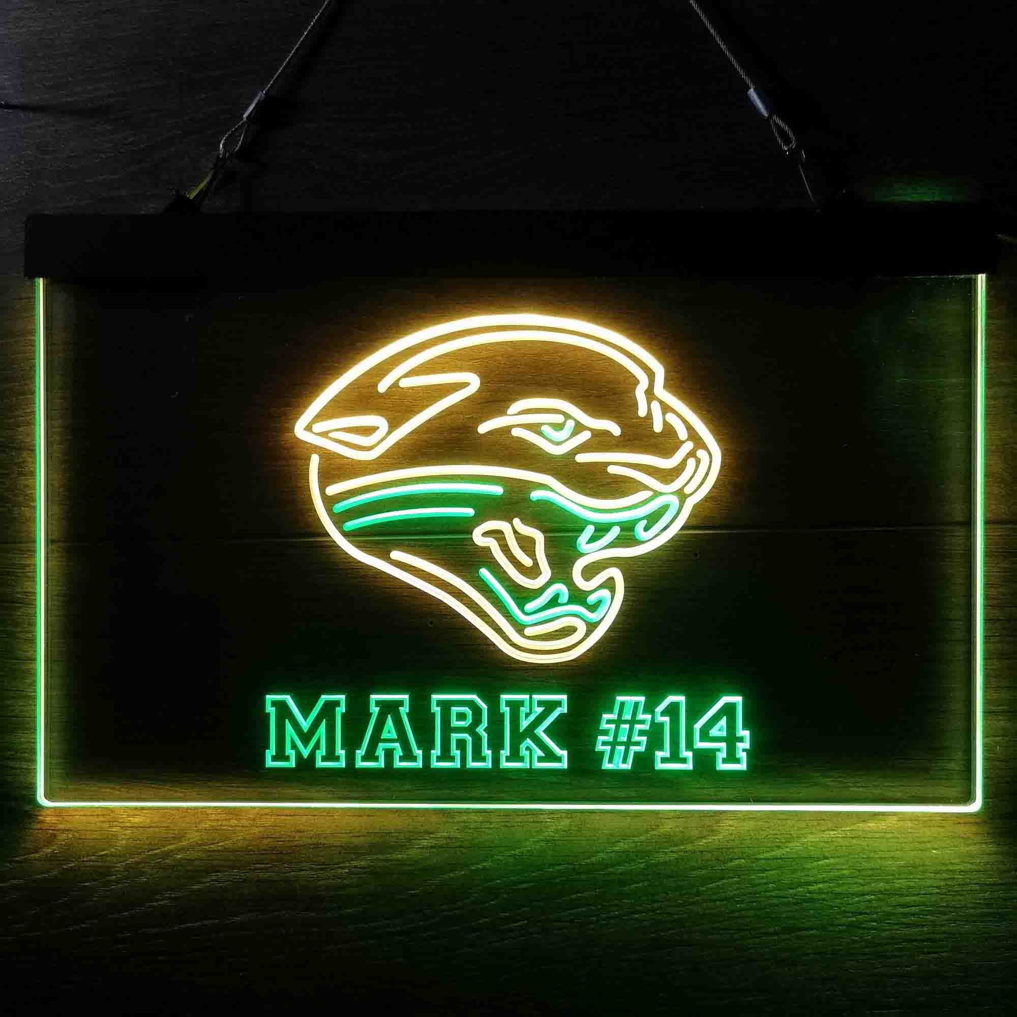 Personalized Jacksonville Jaguars Team Number Neon-Like LED Sign - Image 8