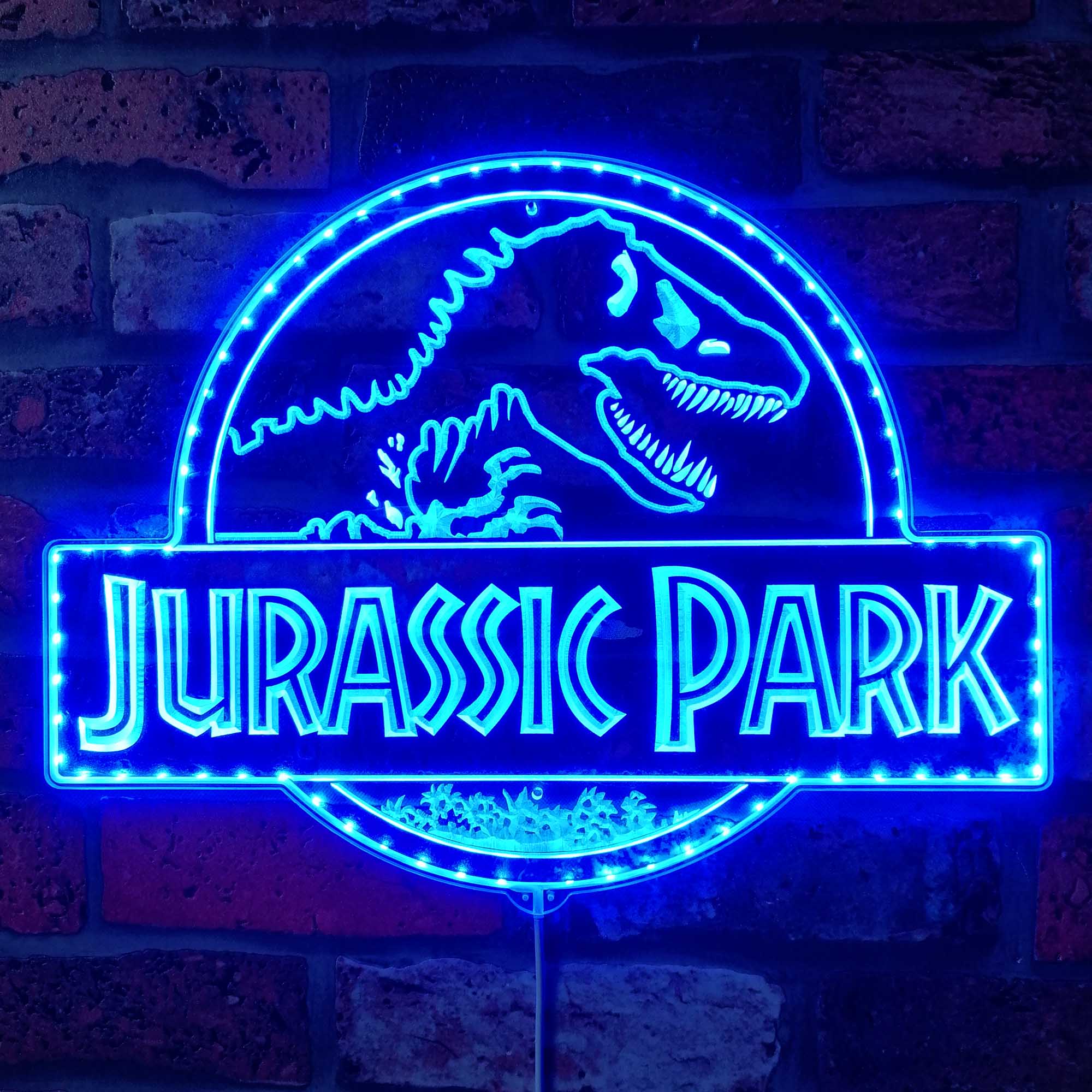 Personalized Jurassic Park Name Neon LED Sign with Dynamic RGB Colors - Image 4