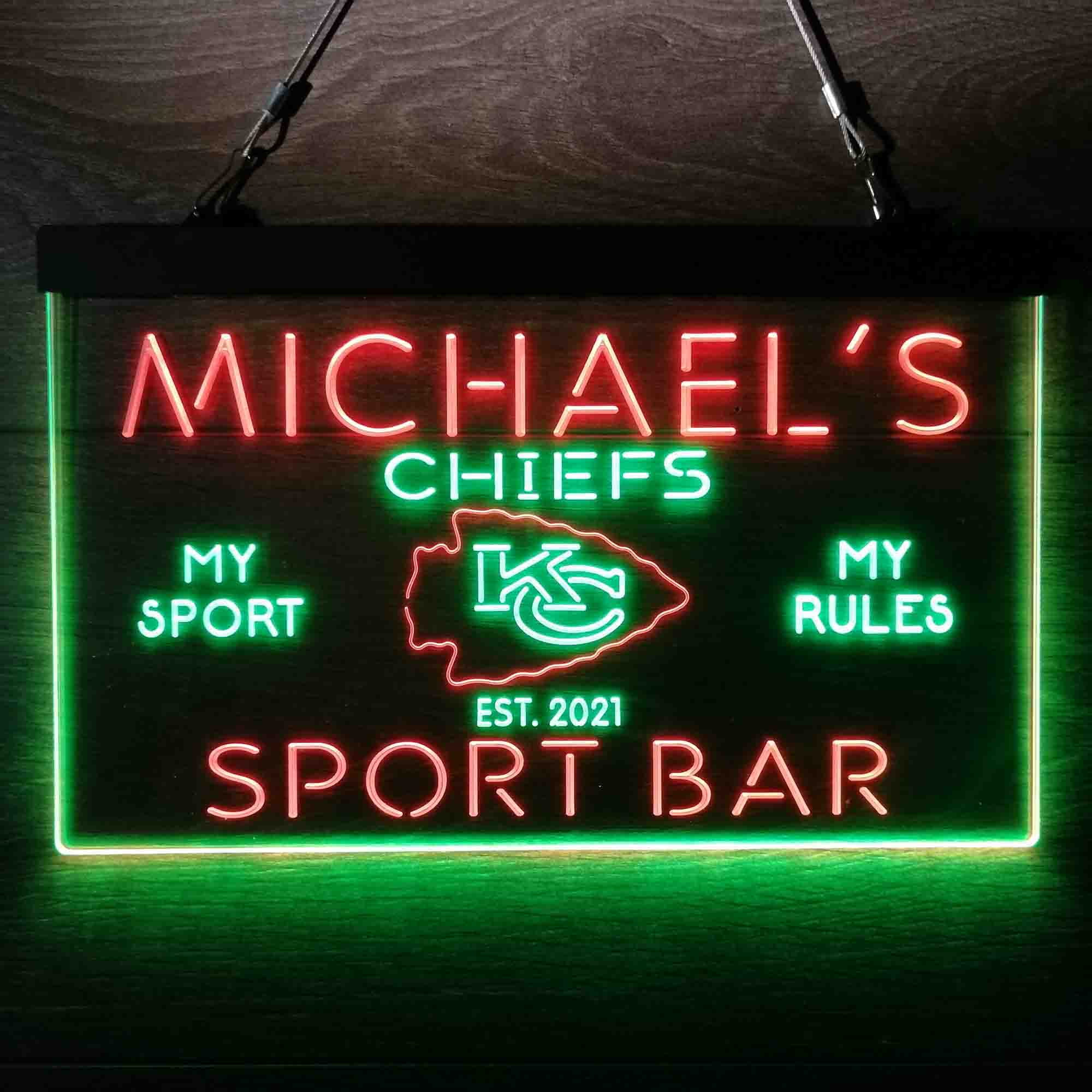 Personalized Kansas City Chiefs Neon-Like LED Sign - Image 13
