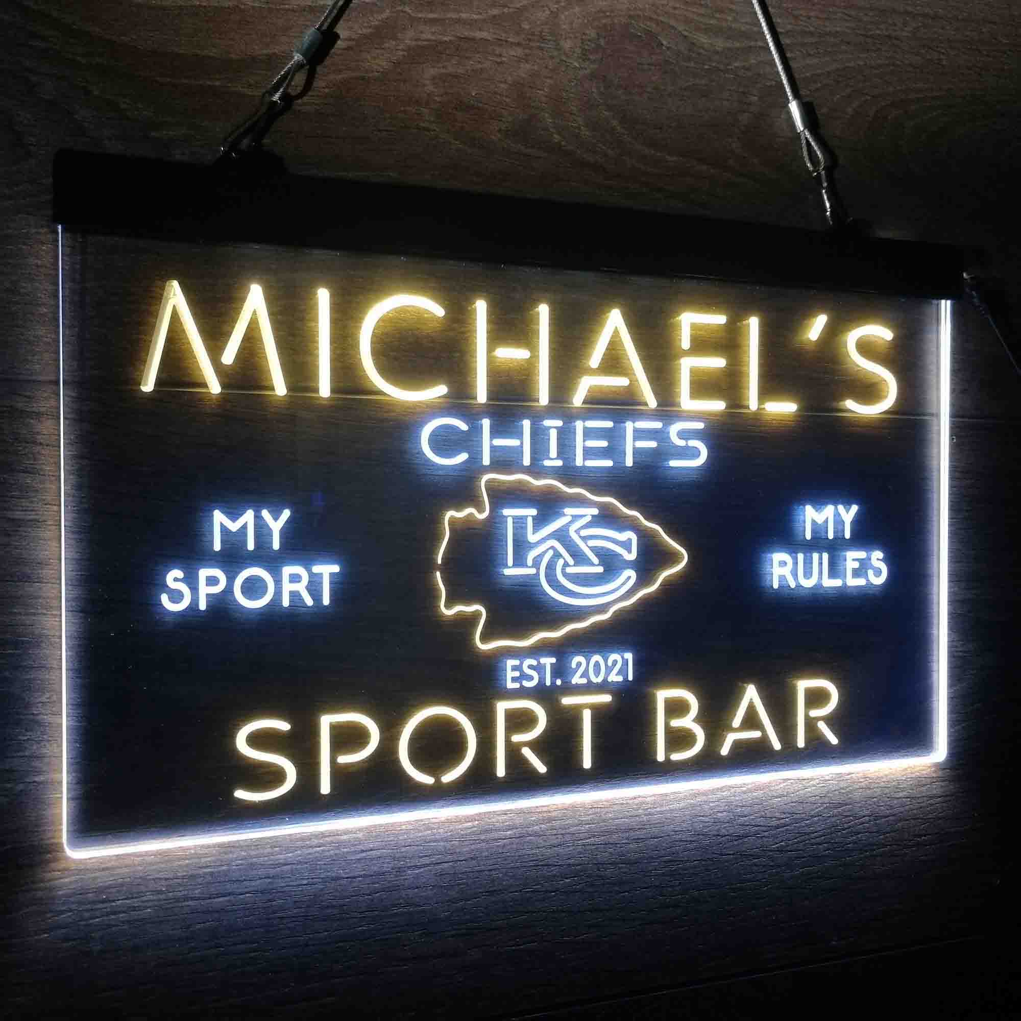 Personalized Kansas City Chiefs Neon-Like LED Sign - Image 18