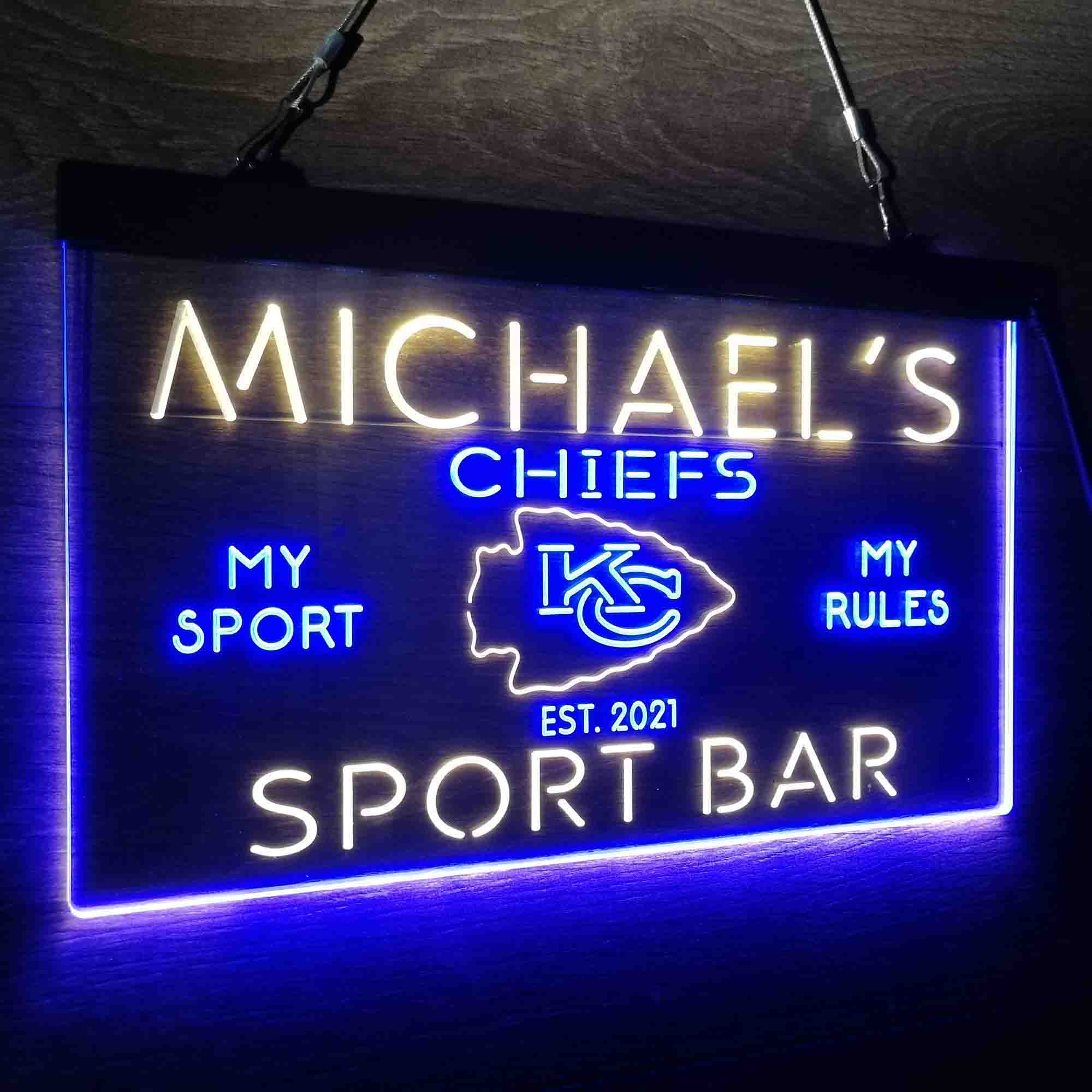 Personalized Kansas City Chiefs Neon-Like LED Sign - Image 20