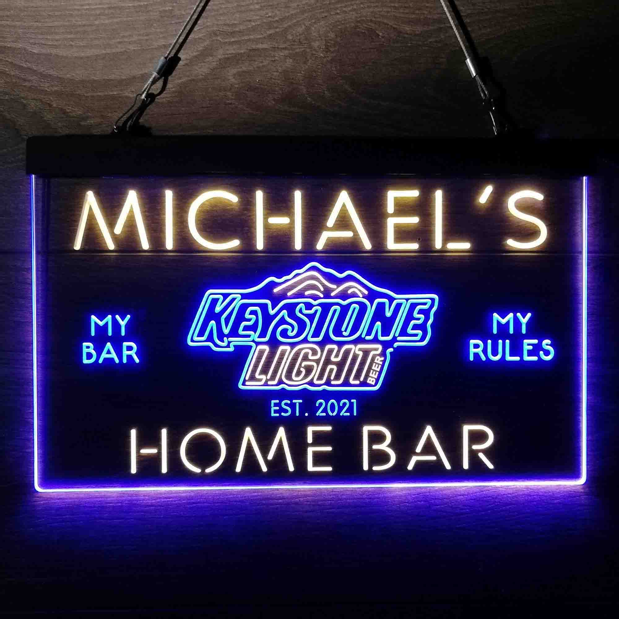 Personalised Keystone Light Bar Name Neon LED Sign - Image 9