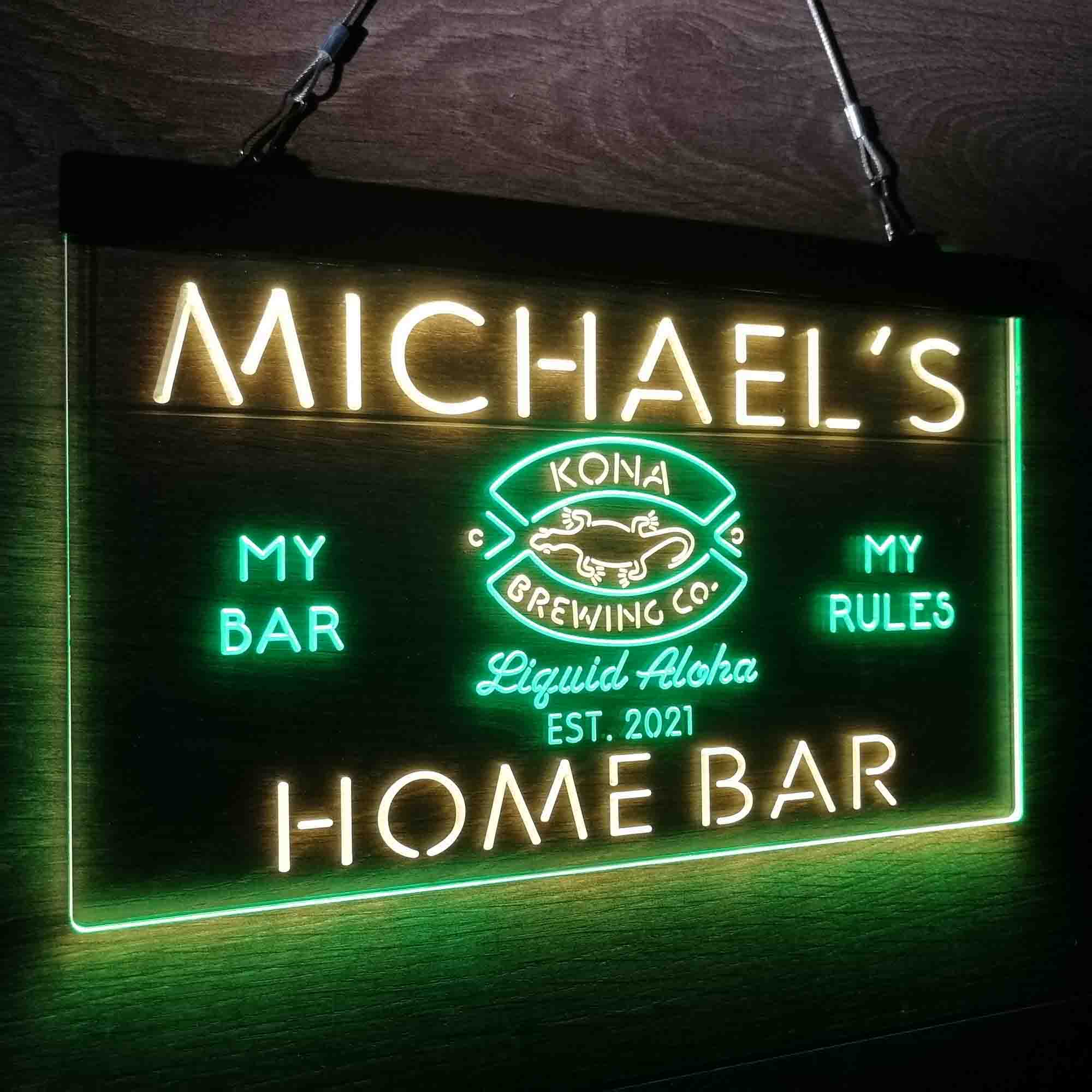 Personalized Kona Brewing Company Beer Neon-Like LED Sign - Image 15