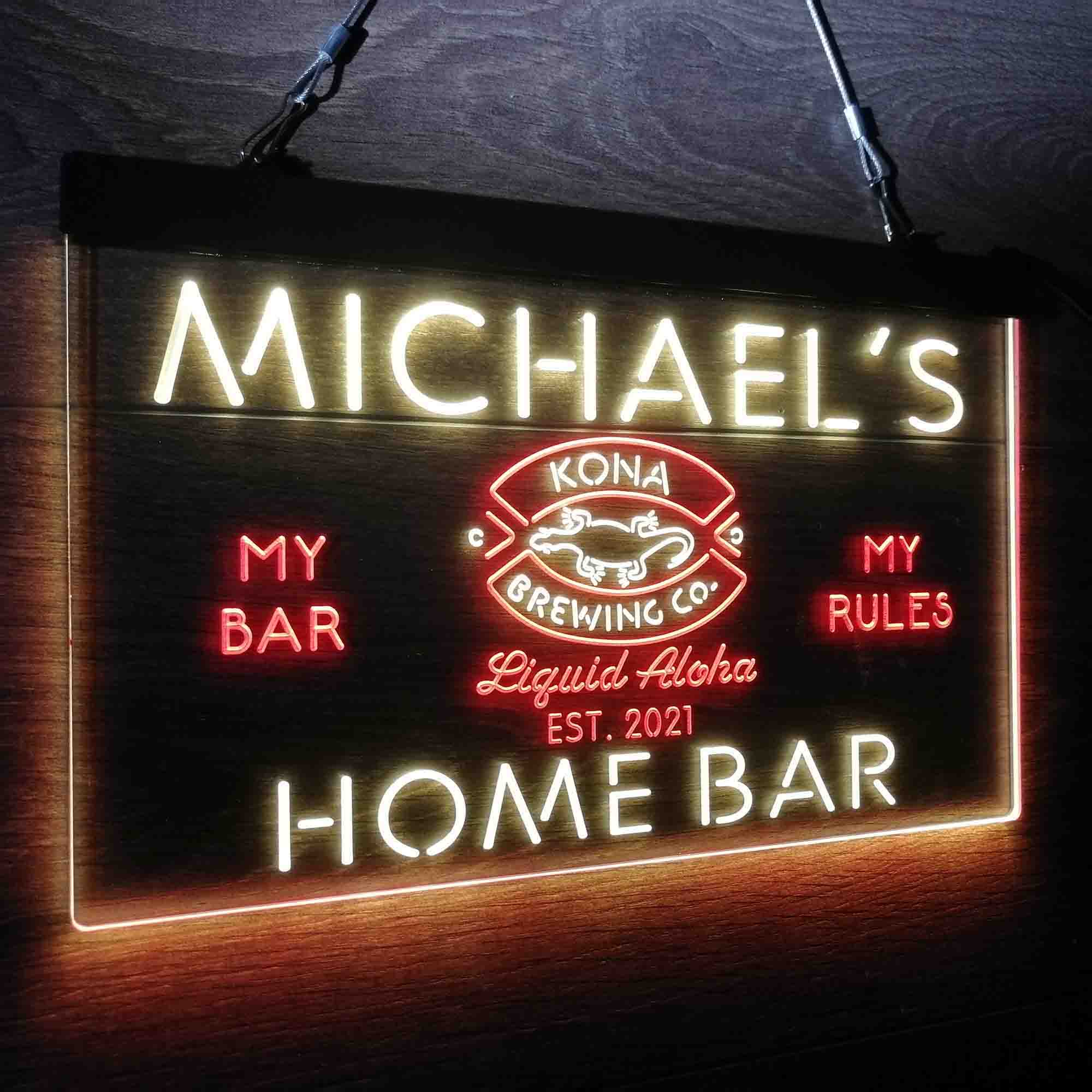 Personalized Kona Brewing Company Beer Neon-Like LED Sign - Image 19