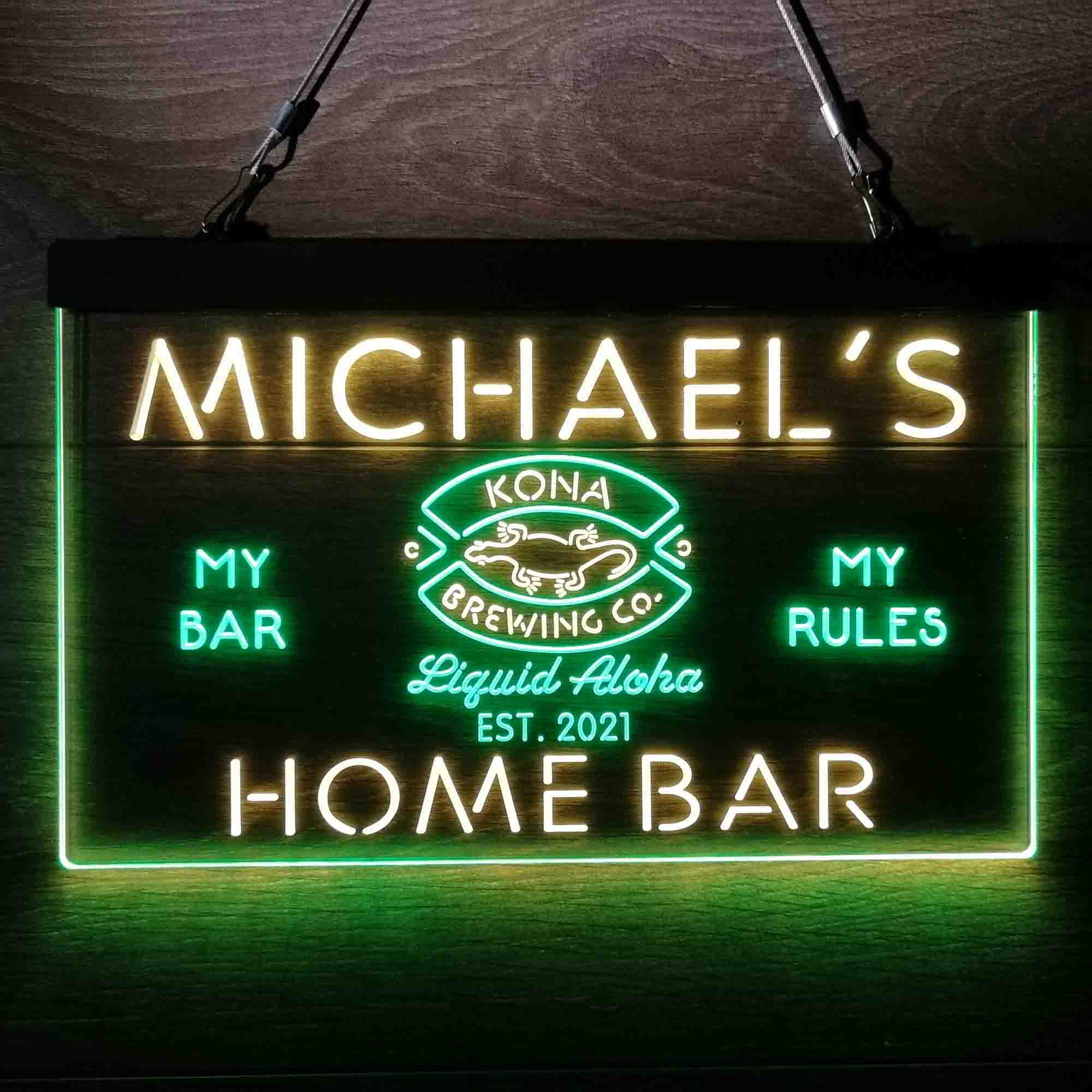 Personalized Kona Brewing Company Beer Neon-Like LED Sign - Image 2