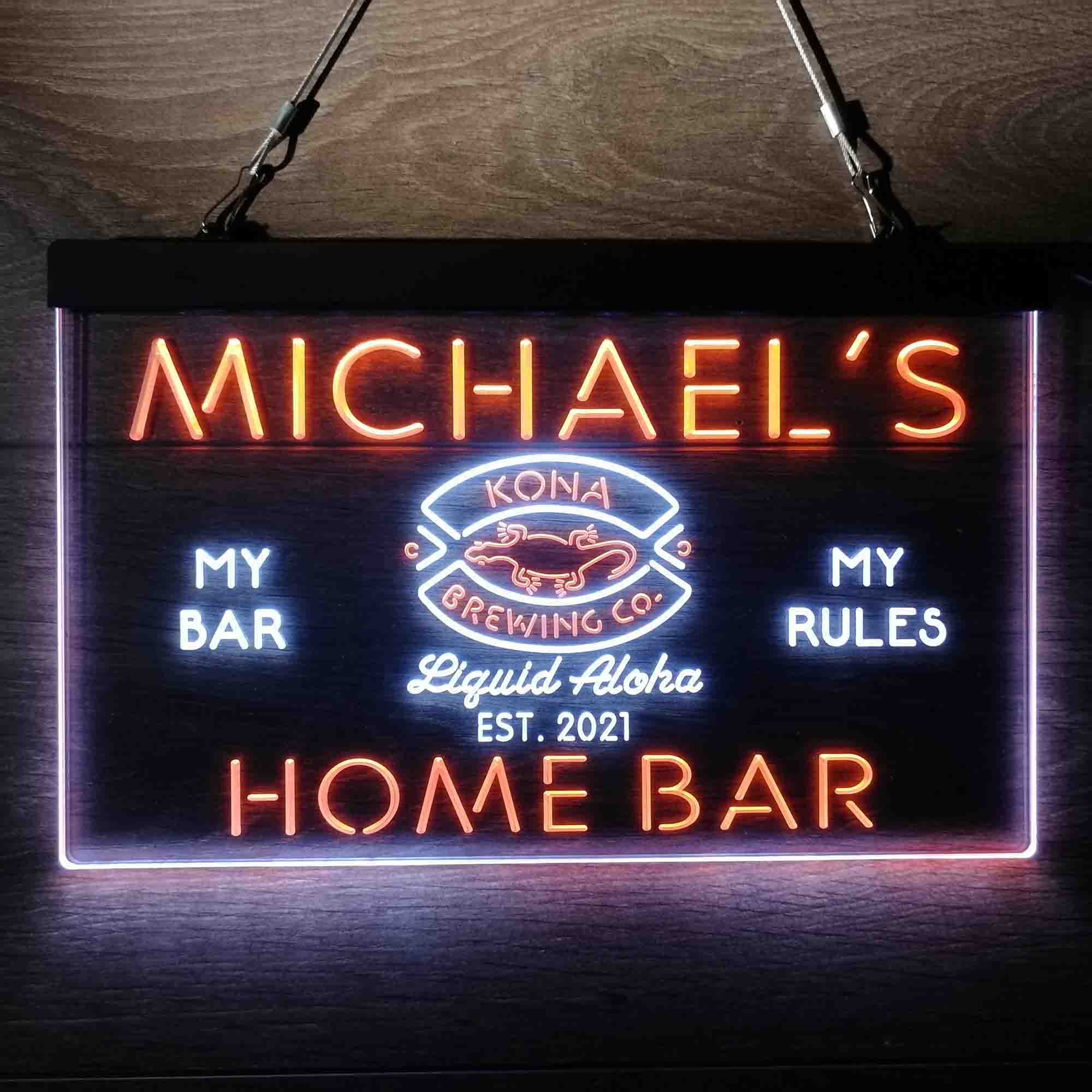 Personalized Kona Brewing Company Beer Neon-Like LED Sign - Image 3