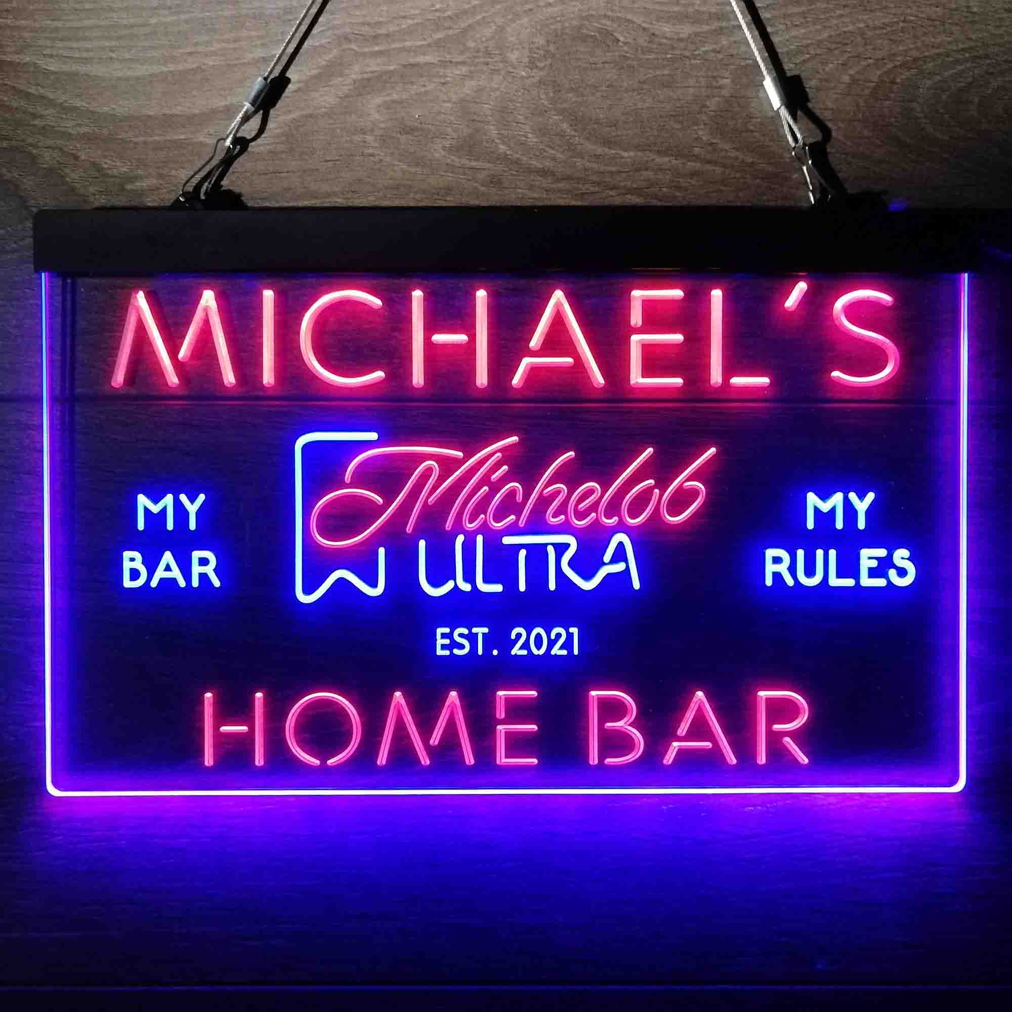 Personalized Michelob Ultra Home Bar Neon LED Sign