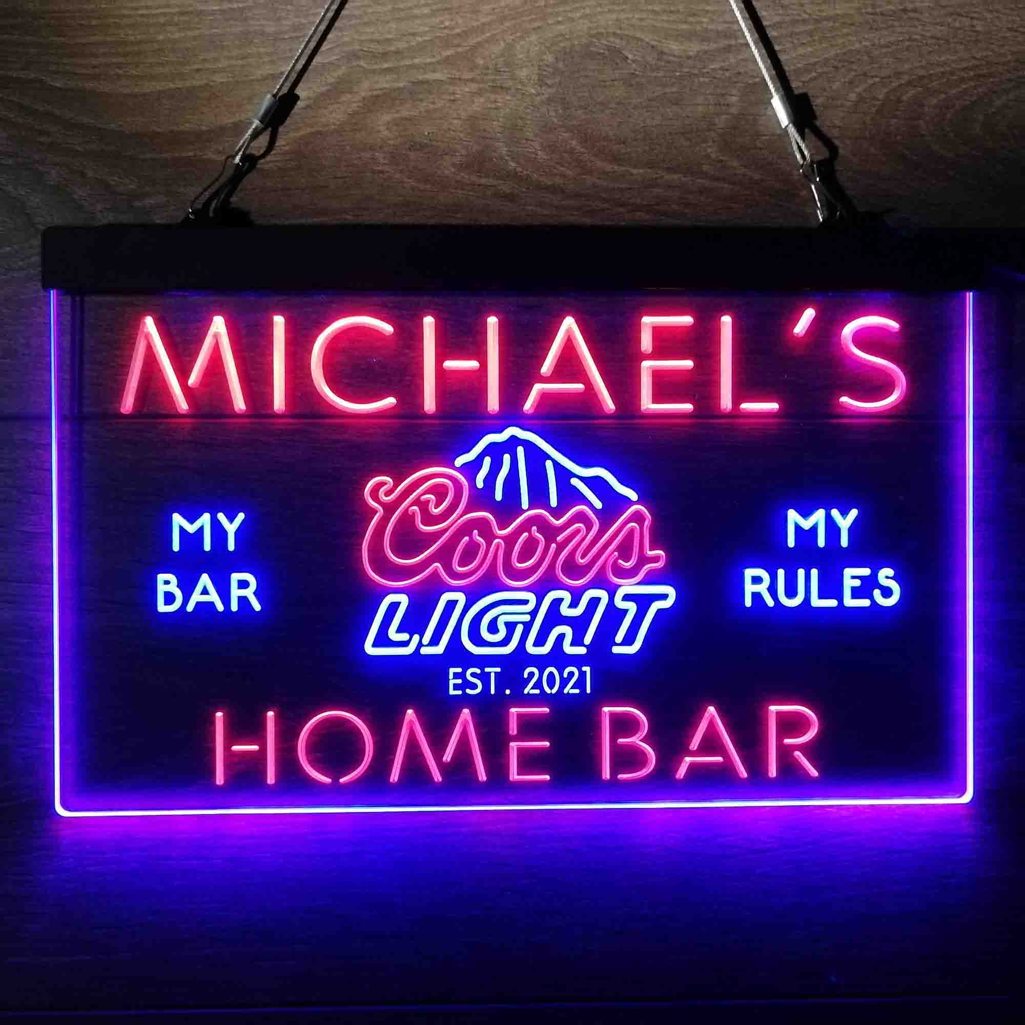 Personalized Coors Light Mountain Home Bar Neon LED Sign - Image 10