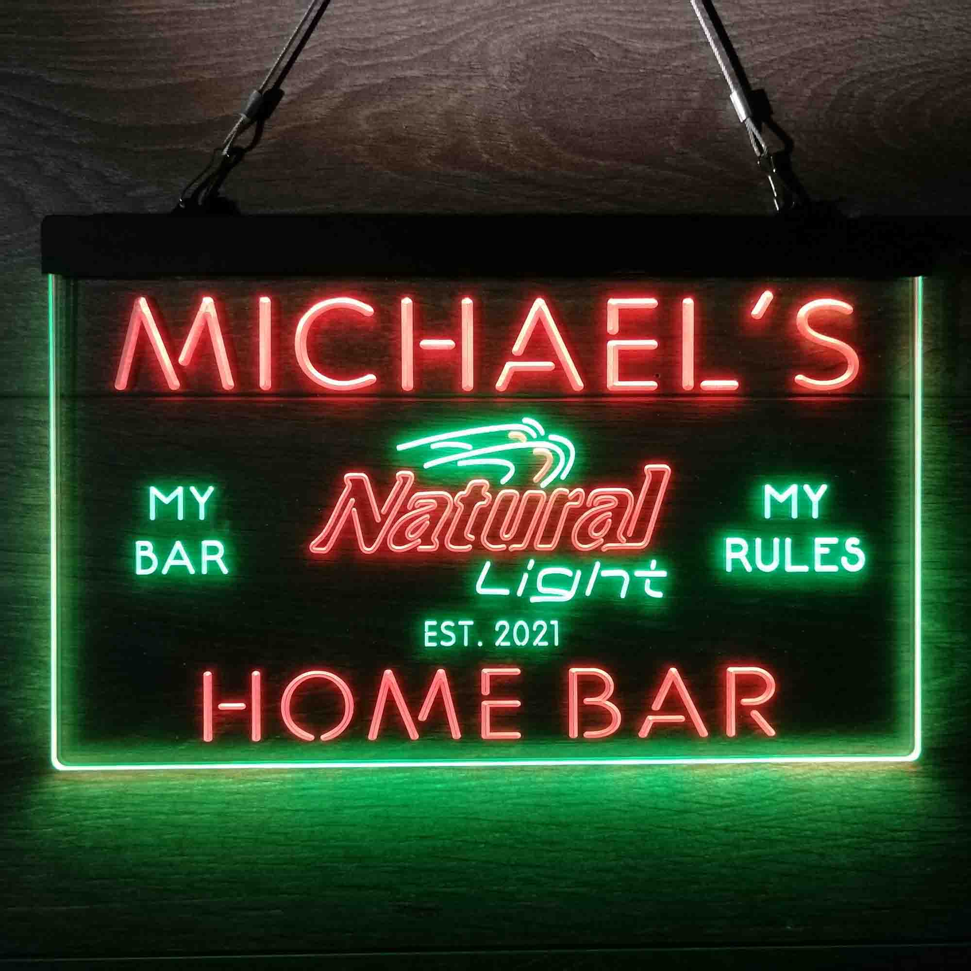 Personalized Natural Light Beer Bar Neon LED Sign