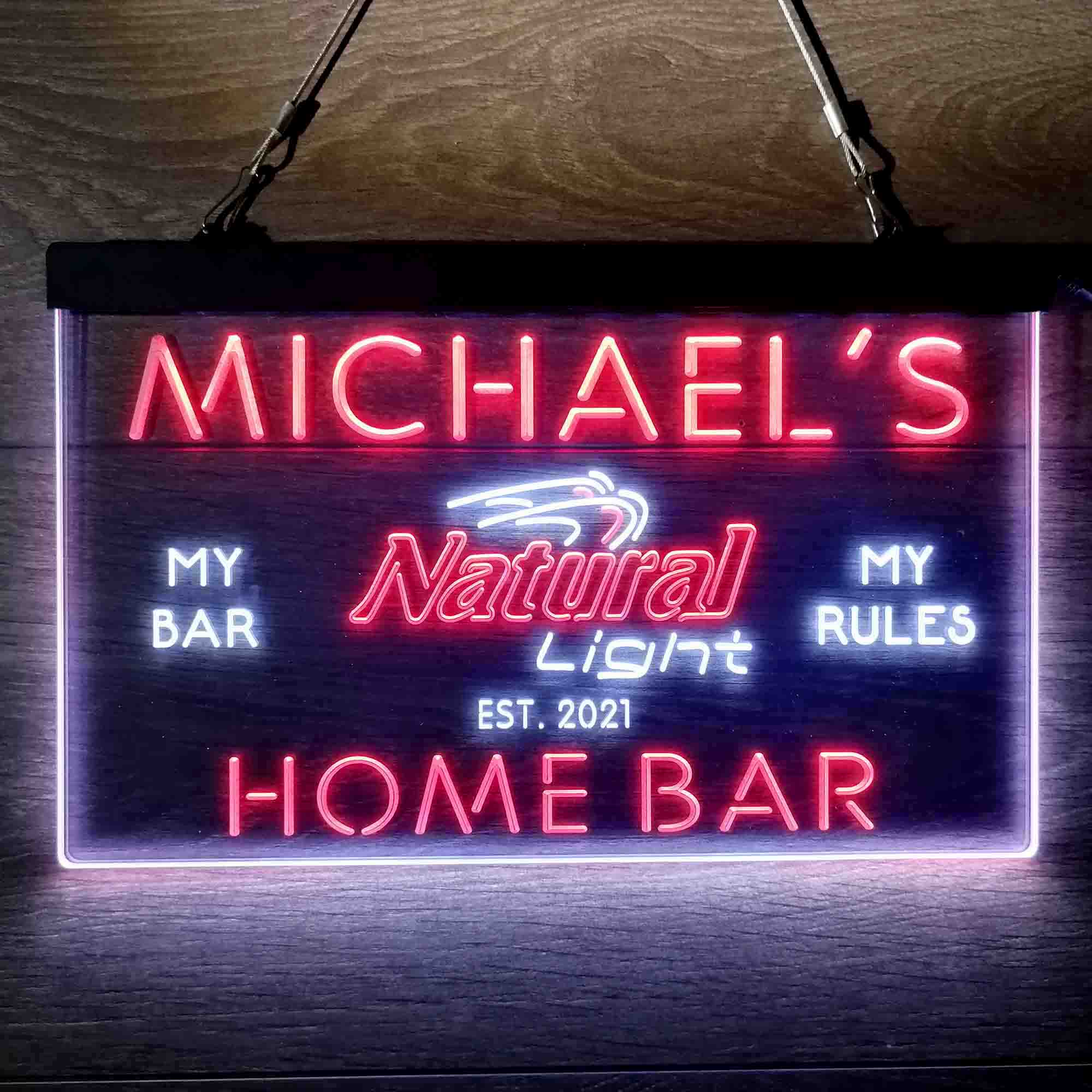 Personalized Natural Light Beer Bar Neon LED Sign - Image 12
