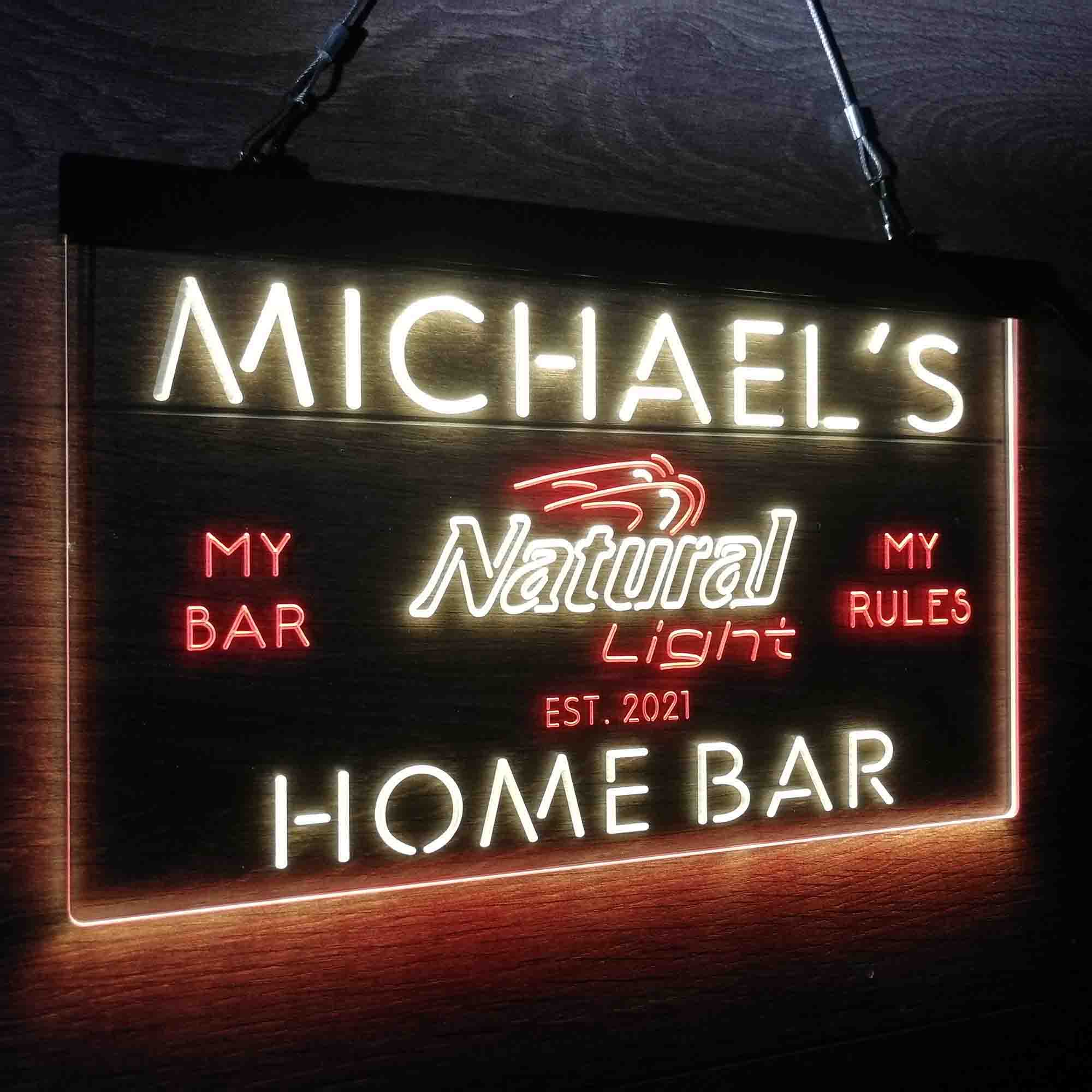 Personalized Natural Light Beer Bar Neon LED Sign - Image 15