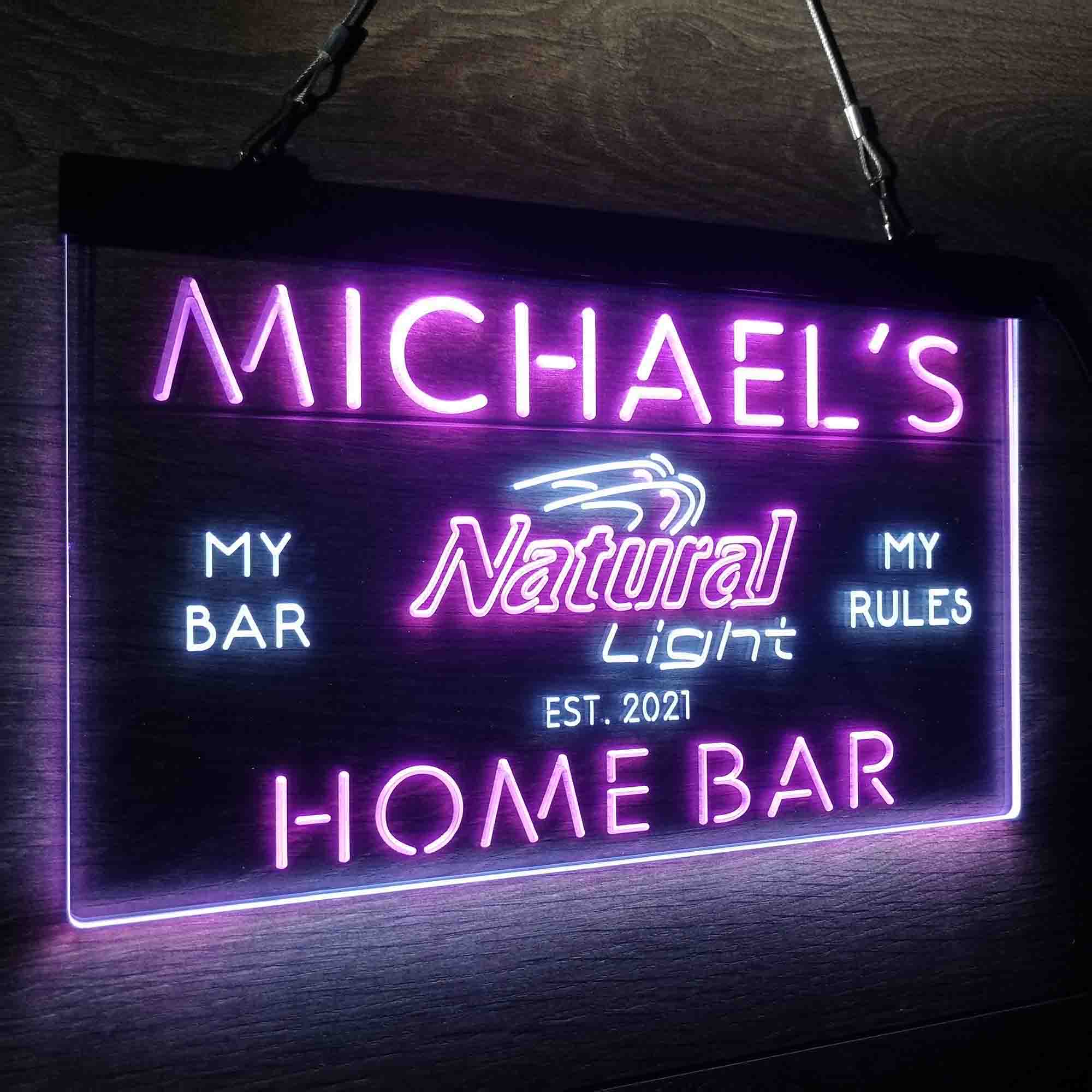 Personalized Natural Light Beer Bar Neon LED Sign - Image 17