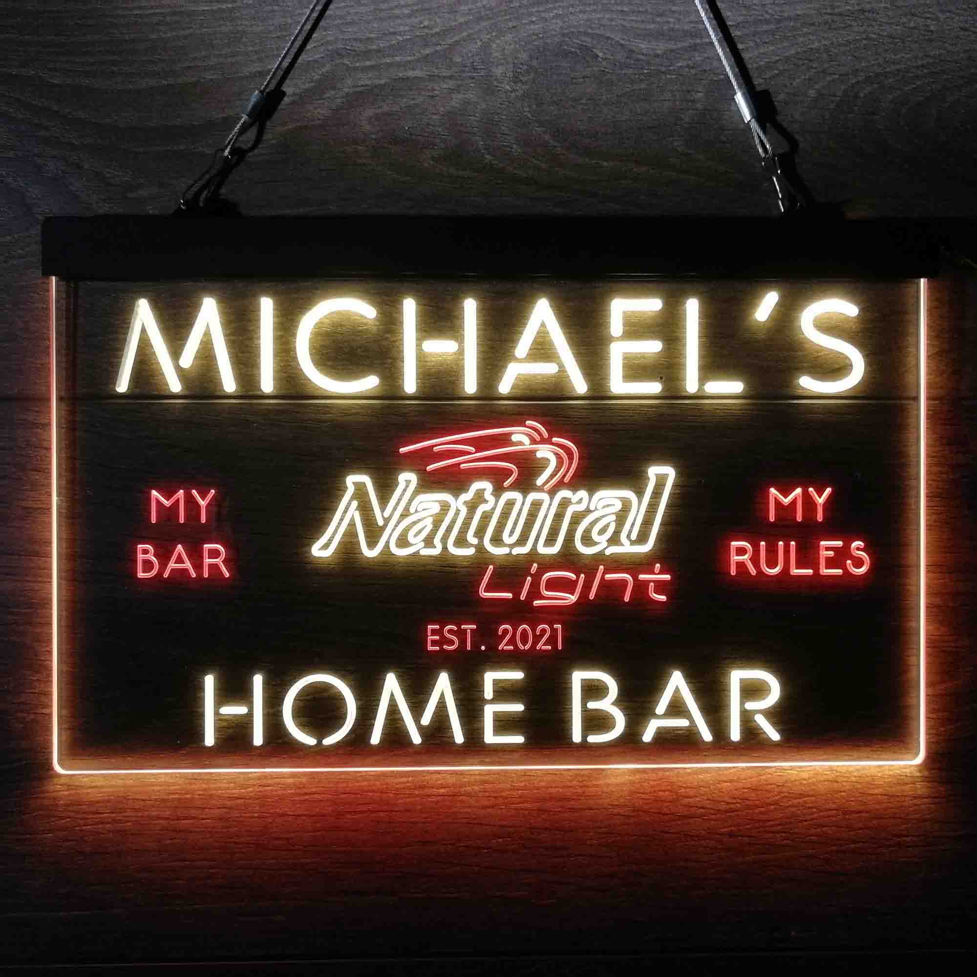 Personalized Natural Light Beer Bar Neon LED Sign - Image 2