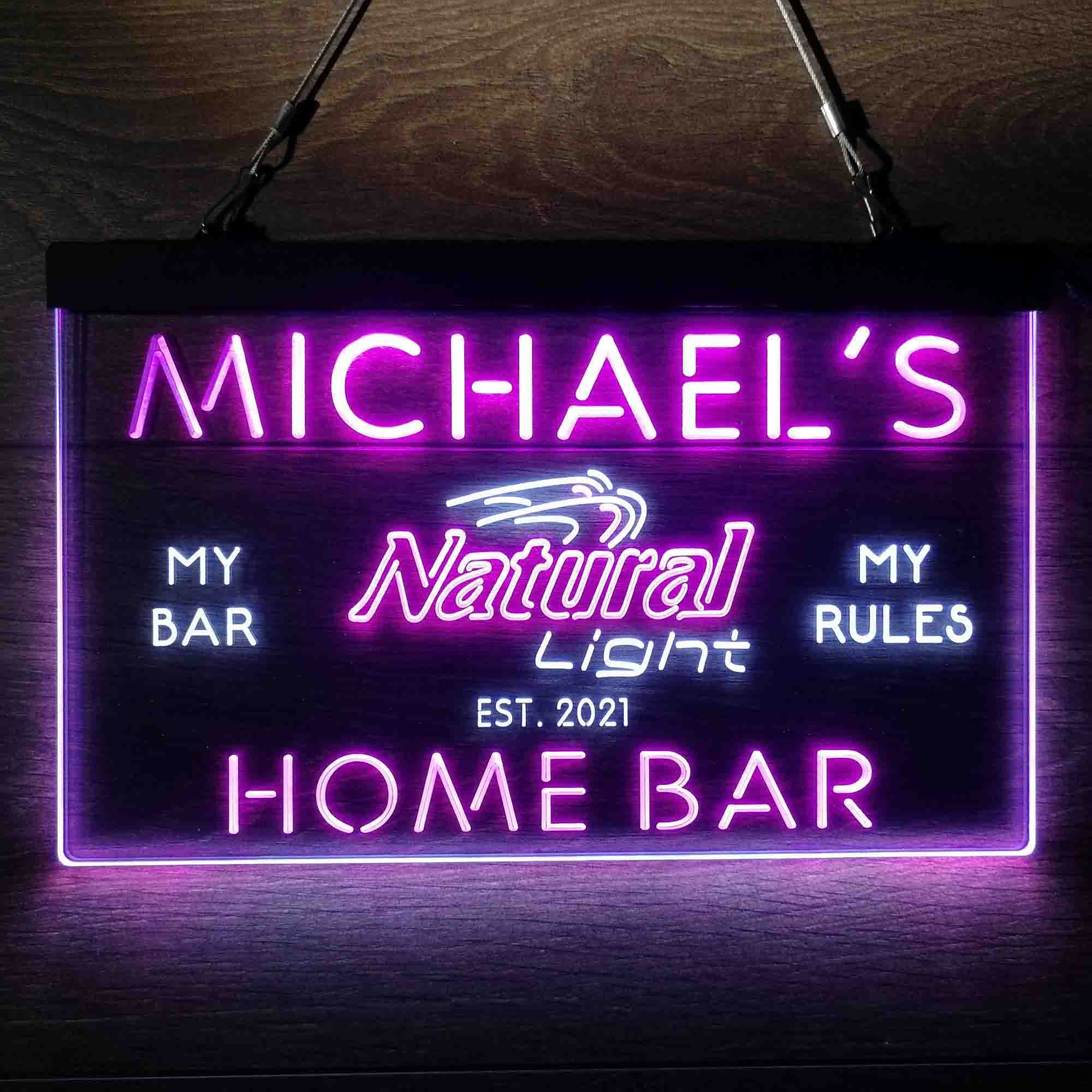 Personalized Natural Light Beer Bar Neon LED Sign - Image 4
