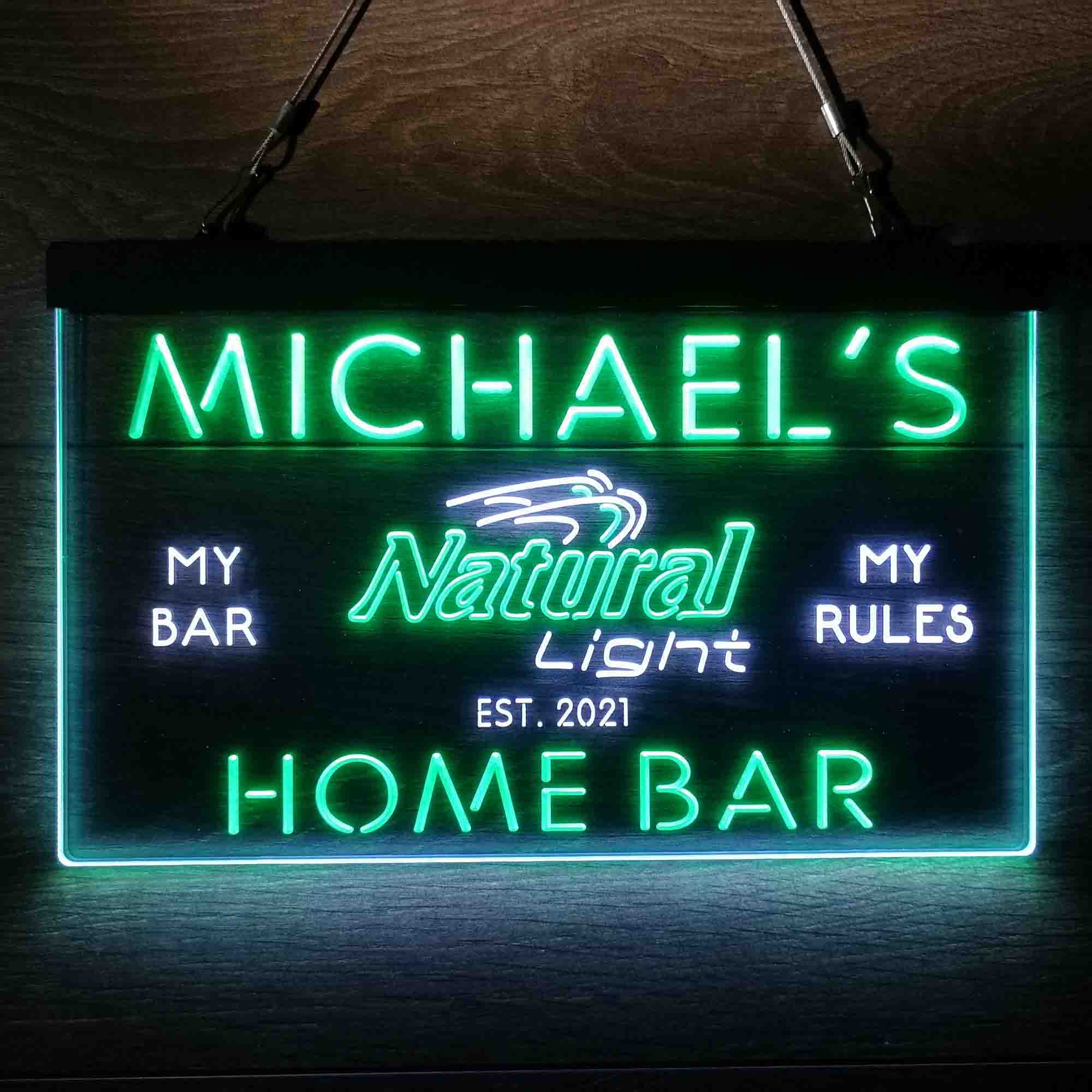 Personalized Natural Light Beer Bar Neon LED Sign - Image 7