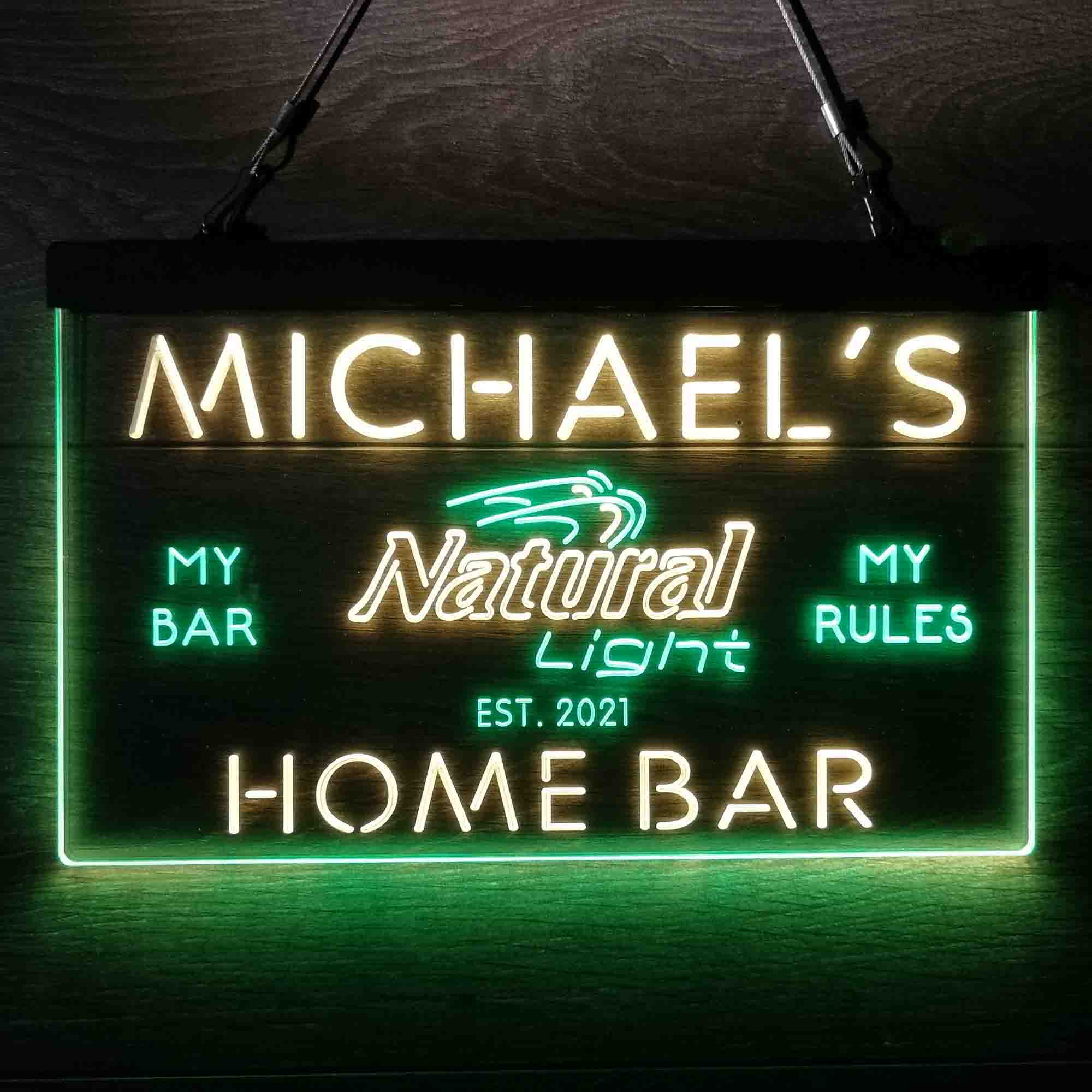 Personalized Natural Light Beer Bar Neon LED Sign - Image 9