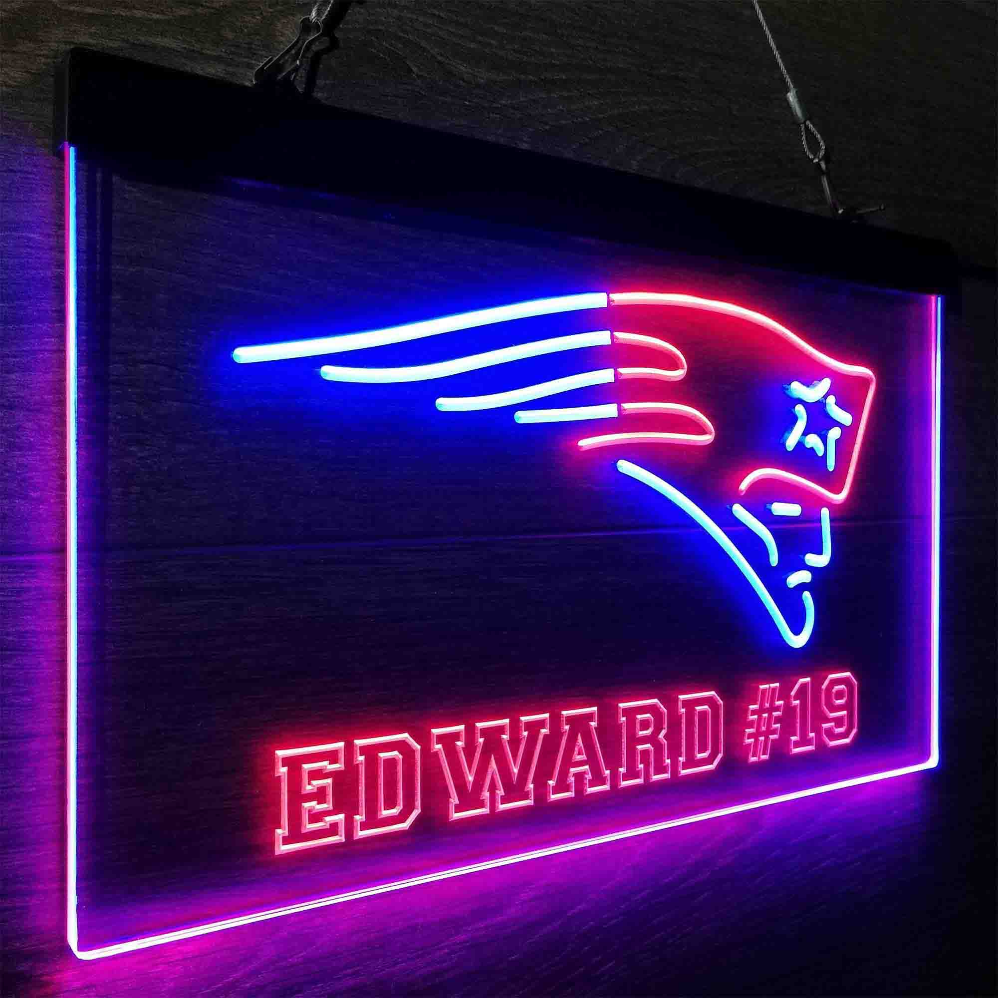 Personalized New England Patriots Team Number Neon-Like LED Sign - Image 14