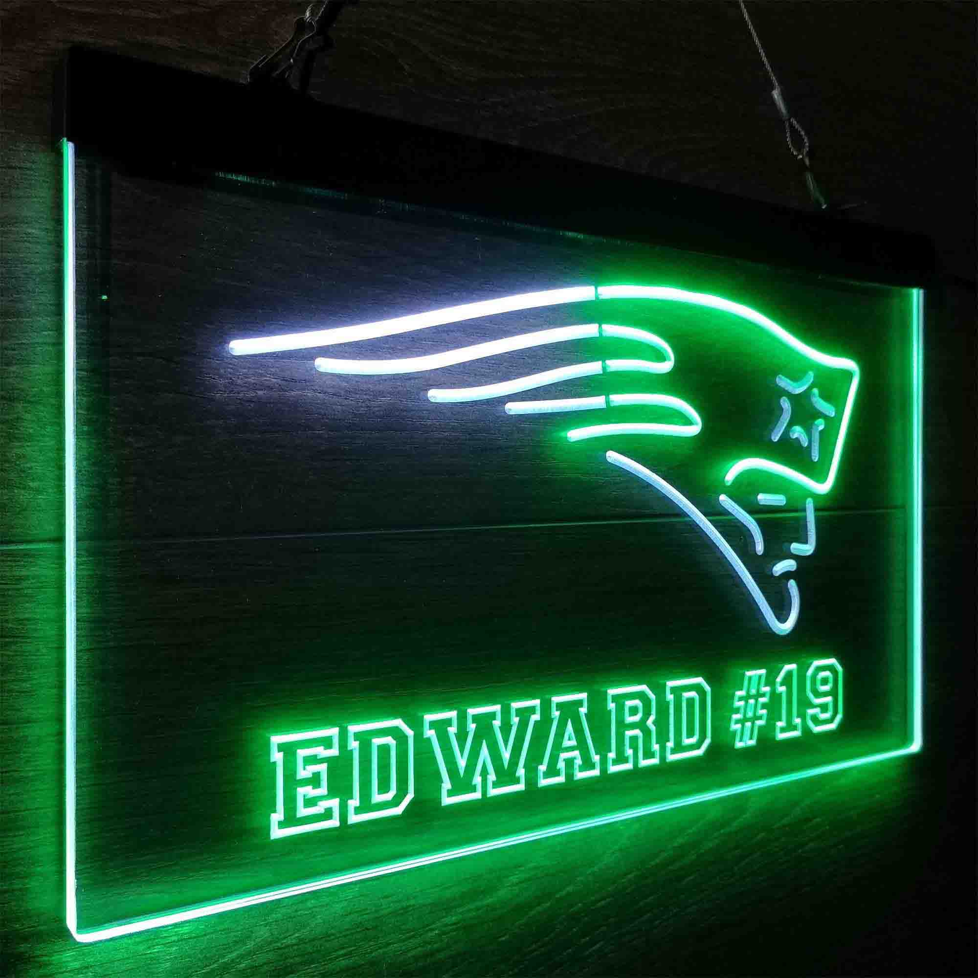 Personalized New England Patriots Team Number Neon-Like LED Sign - Image 15