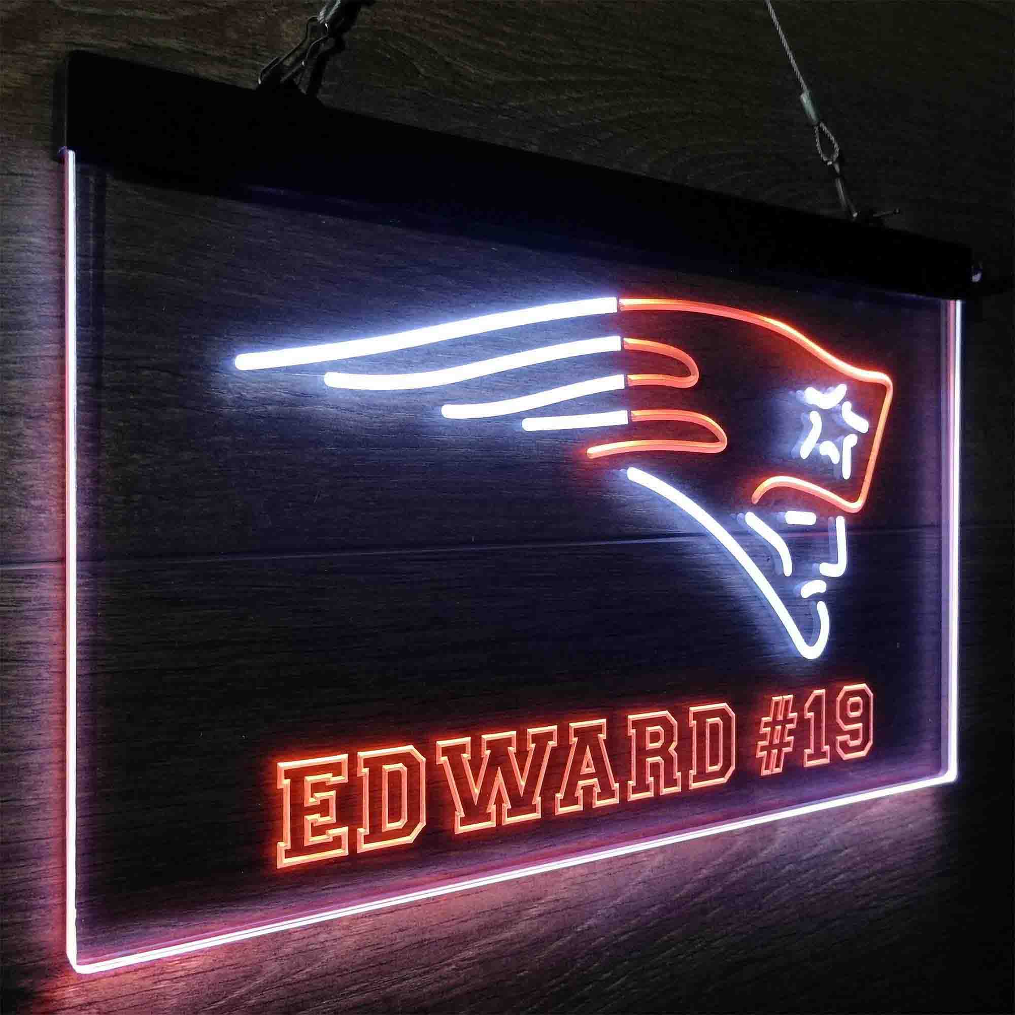 Personalized New England Patriots Team Number Neon-Like LED Sign - Image 17