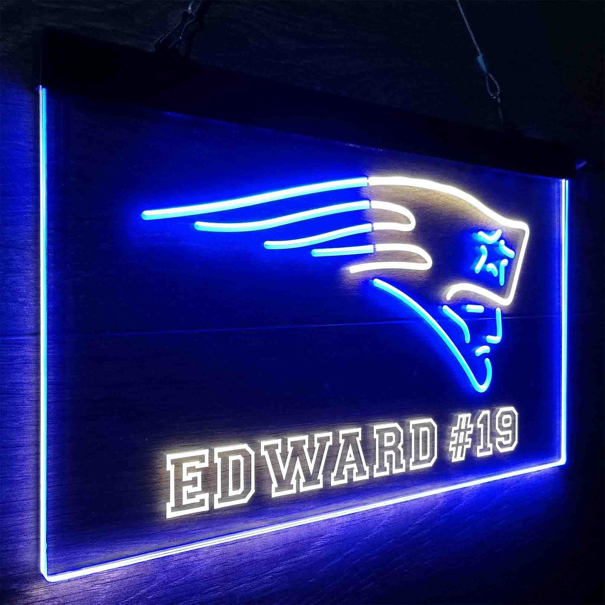 Personalized New England Patriots Team Number Neon-Like LED Sign - Image 21
